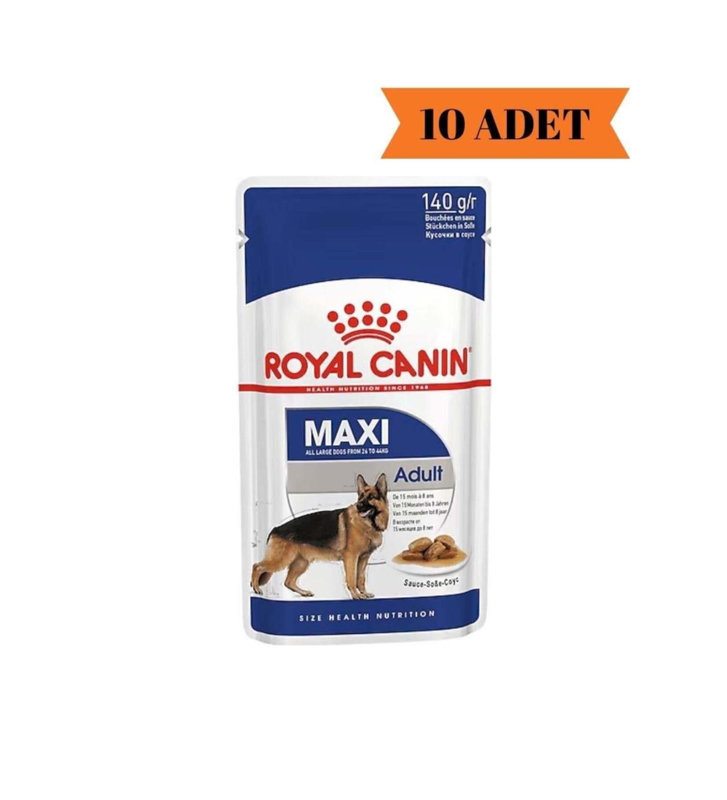Royal Canin Maxi Adult Adult Dog Wet Food 140 gr X 10 Pieces - Buy Online on GoSupps.com