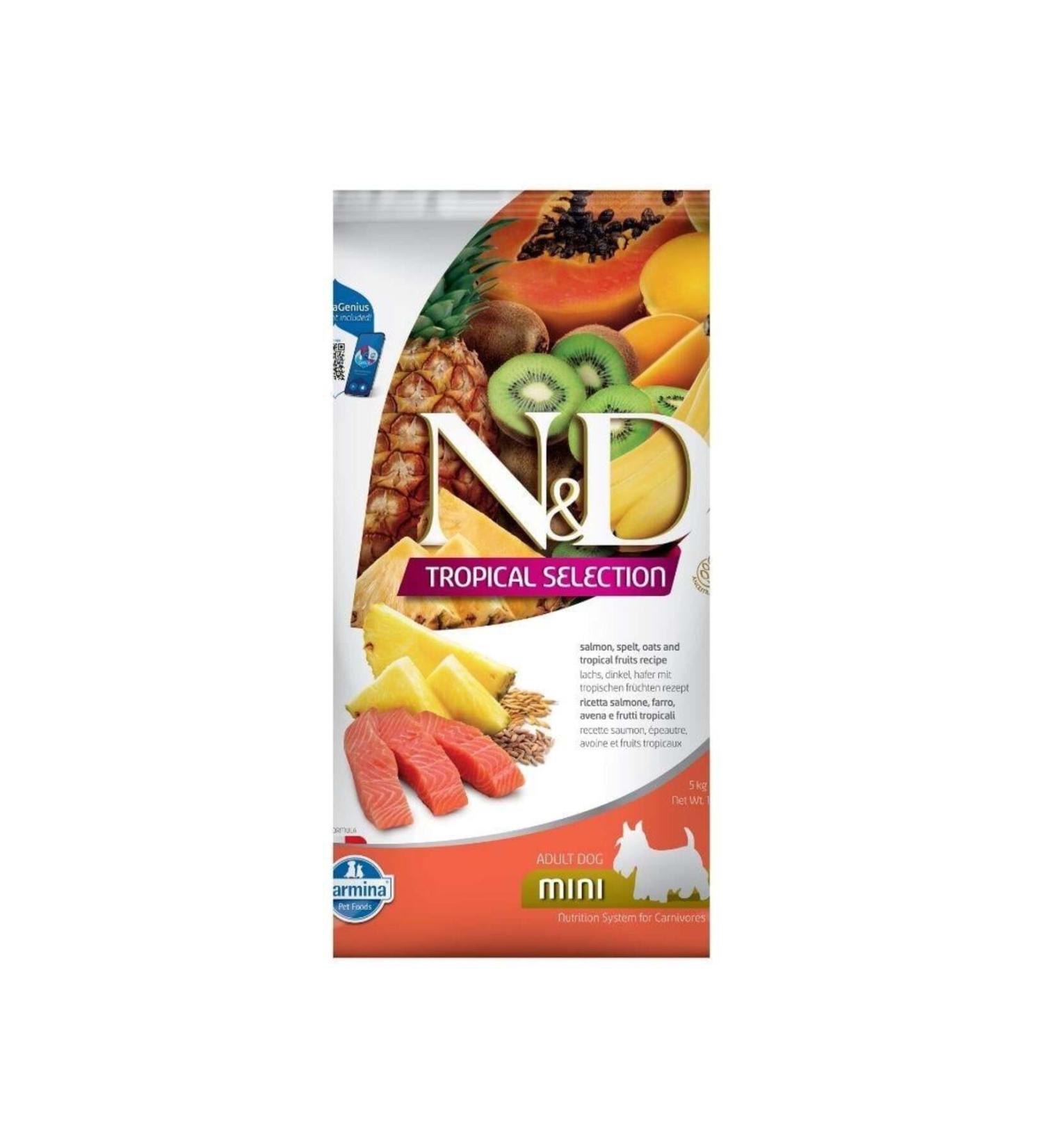 N & D Tropical Selection Salmon Small Breed Adult Dog Food 5 Kg