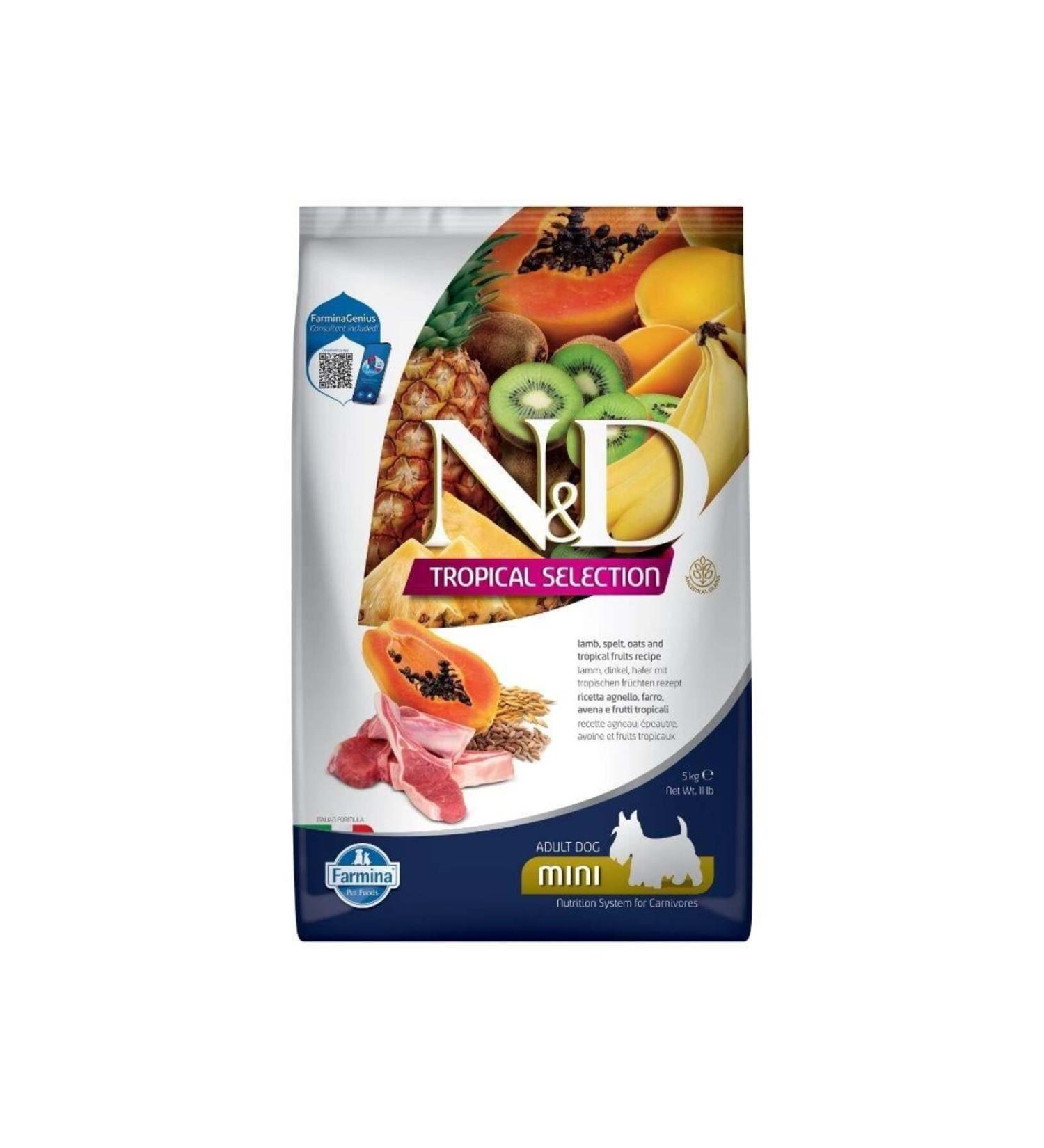 N & D Tropical Selection Lamb Small Breed Adult Dog Food 5 Kg