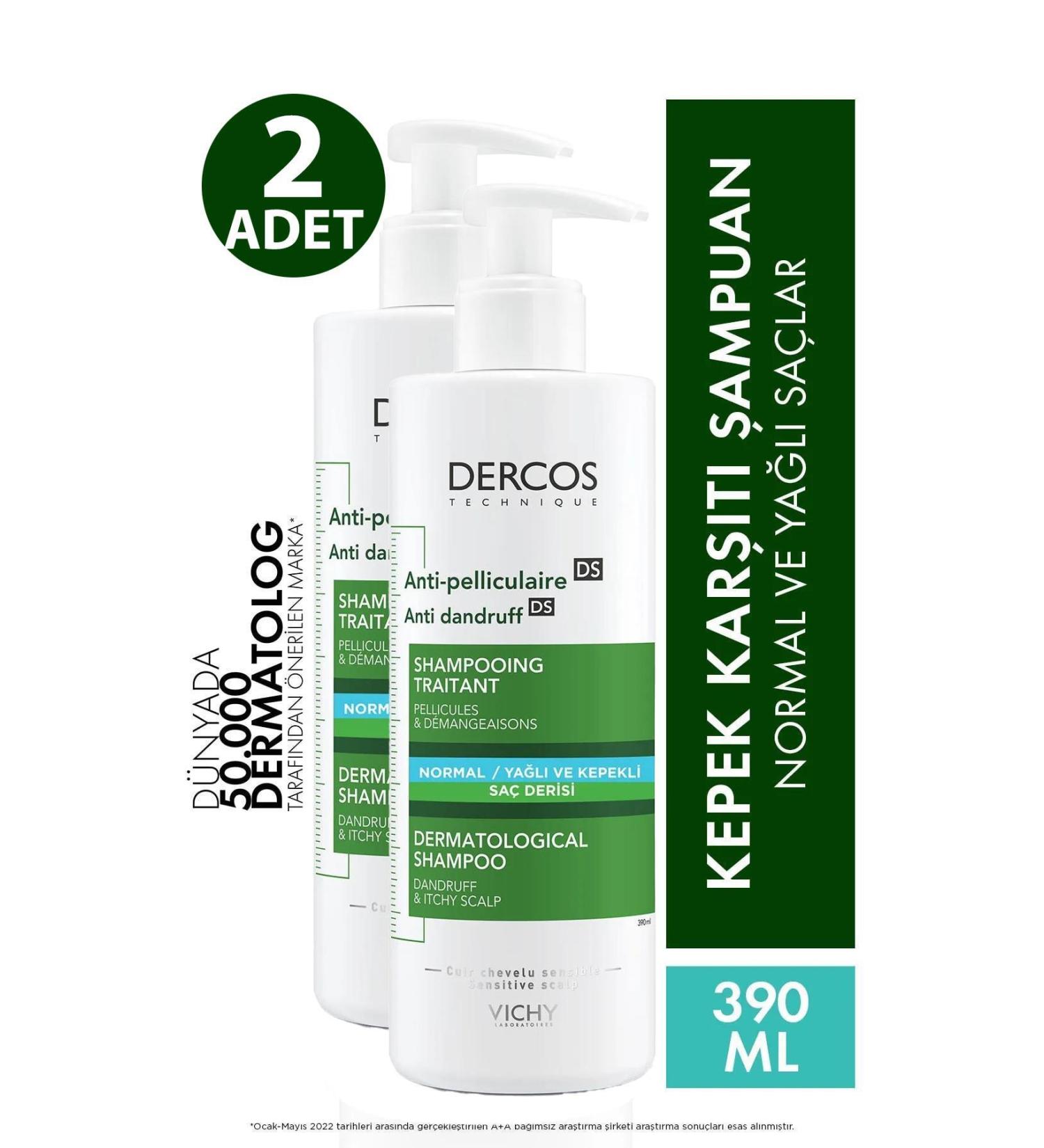 Vichy Dercos Anti-Pelliculaire Anti-Dandruff Anti-Dandruff Shampoo 390 ml - Normal and Oily Hair 2 - Buy Online on GoSupps.com