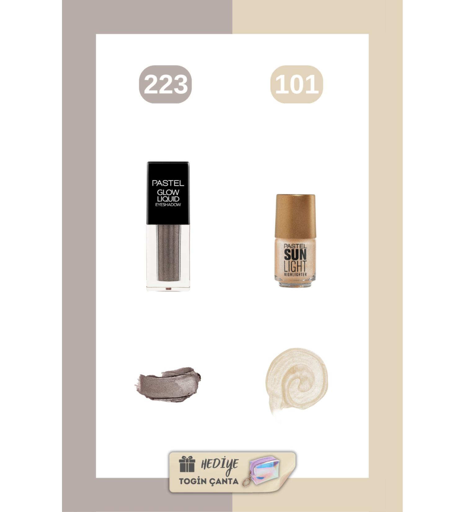 Pastel Mix Set - Glow Liquid Eyeshadow 223 + Sunlight 101 + Togin Bag Gift - Buy Online on GoSupps.com