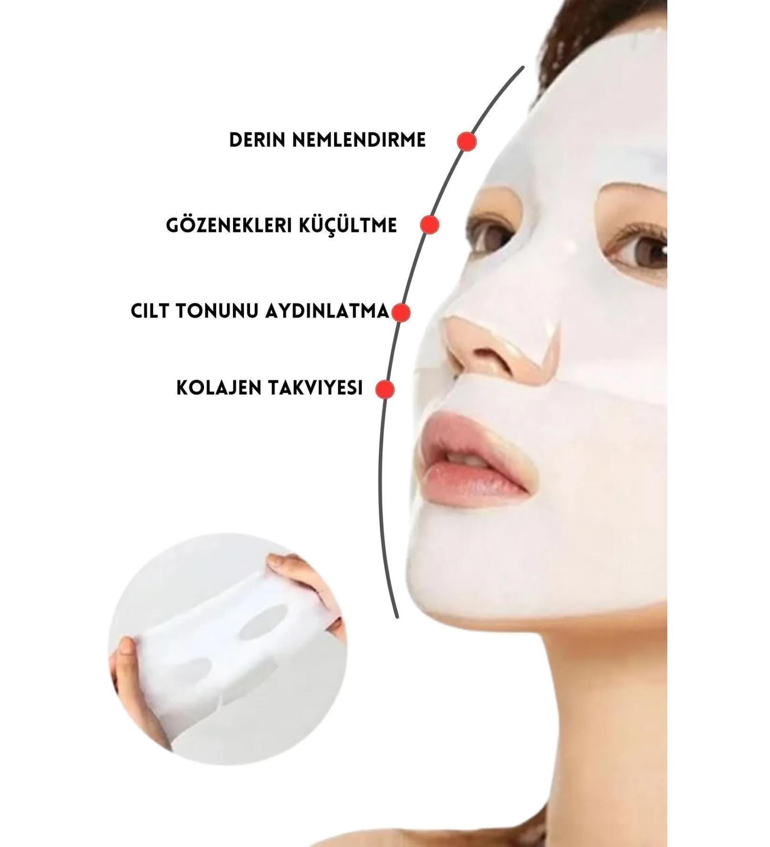 Pastelya 5 Pieces Bio Collagen Transparent Face Mask Moisturizing Revitalizing Face Mask 5 Pieces - Buy Online on GoSupps.com