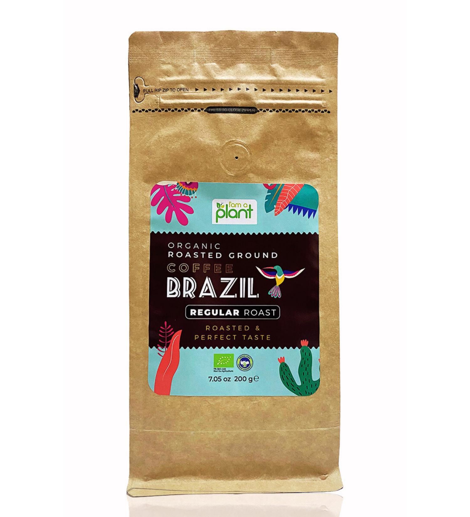 I am a plant Organic Ground Filter Coffee Brazilian Medium 200 gr - Buy Online on GoSupps.com
