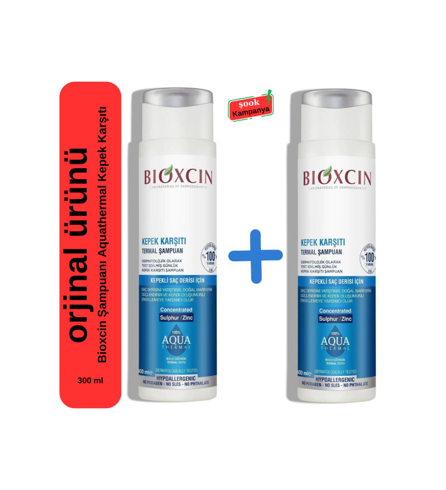 Bioxcin 2-Piece Aqua Thermal Anti-Dandruff Shampoo 300ml All Hair Types - Buy Online on GoSupps.com