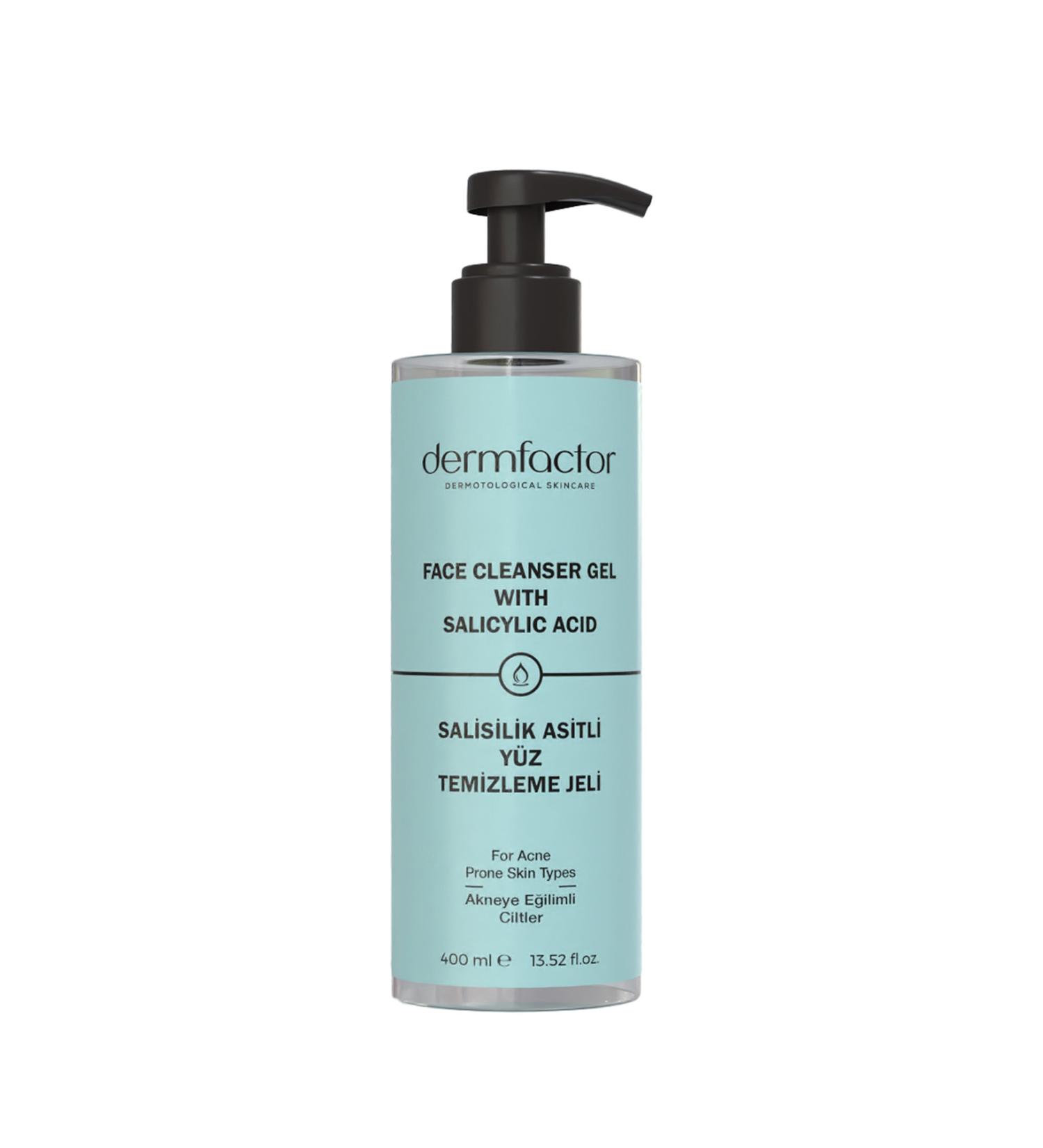 DERMFACTOR Salicylic Acid Facial Cleansing Gel for Acne-Prone Skin