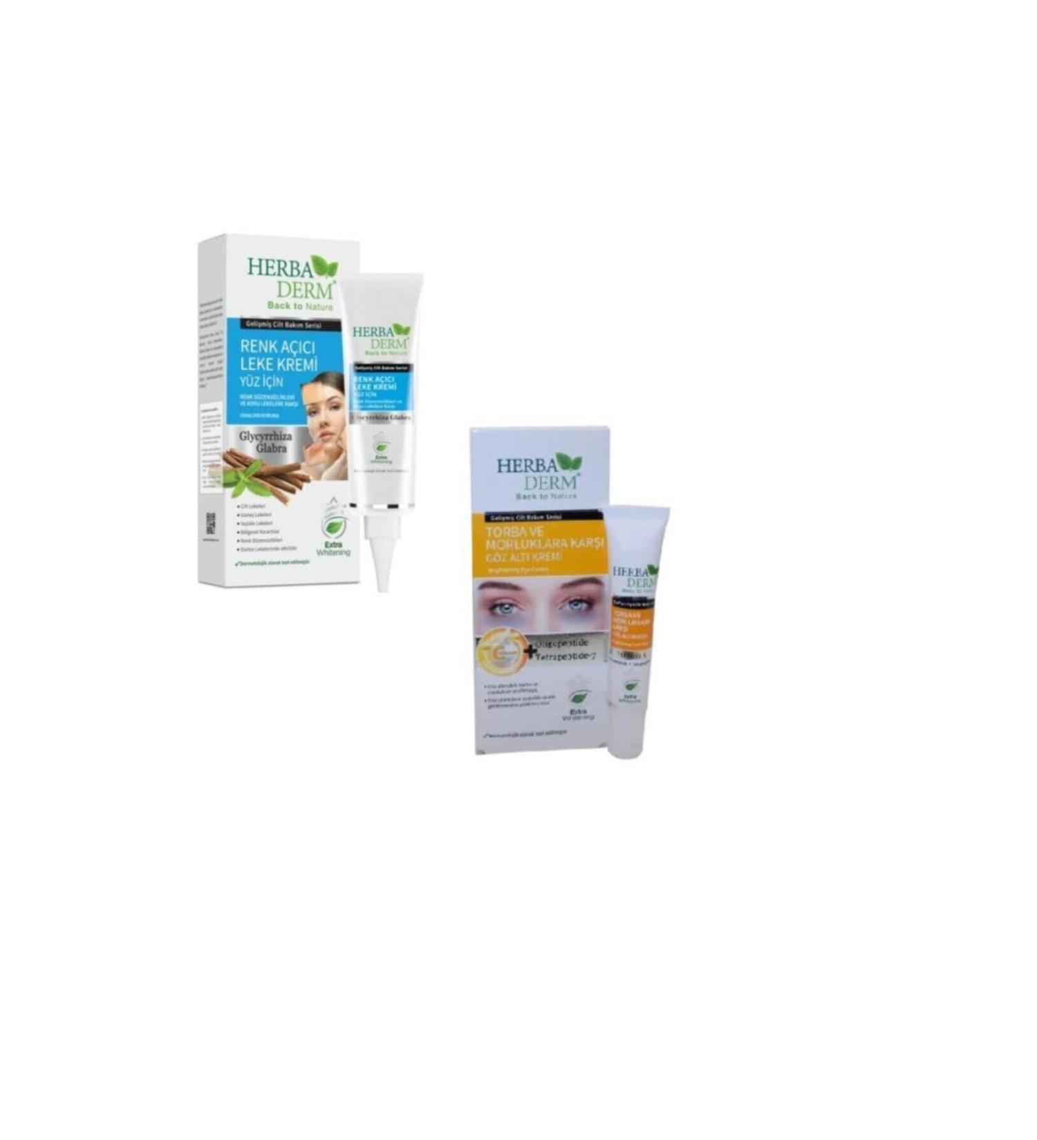 Herbaderm Lightening Blemish Cream Spf30 55ml + Eye Cream 15 Ml Set