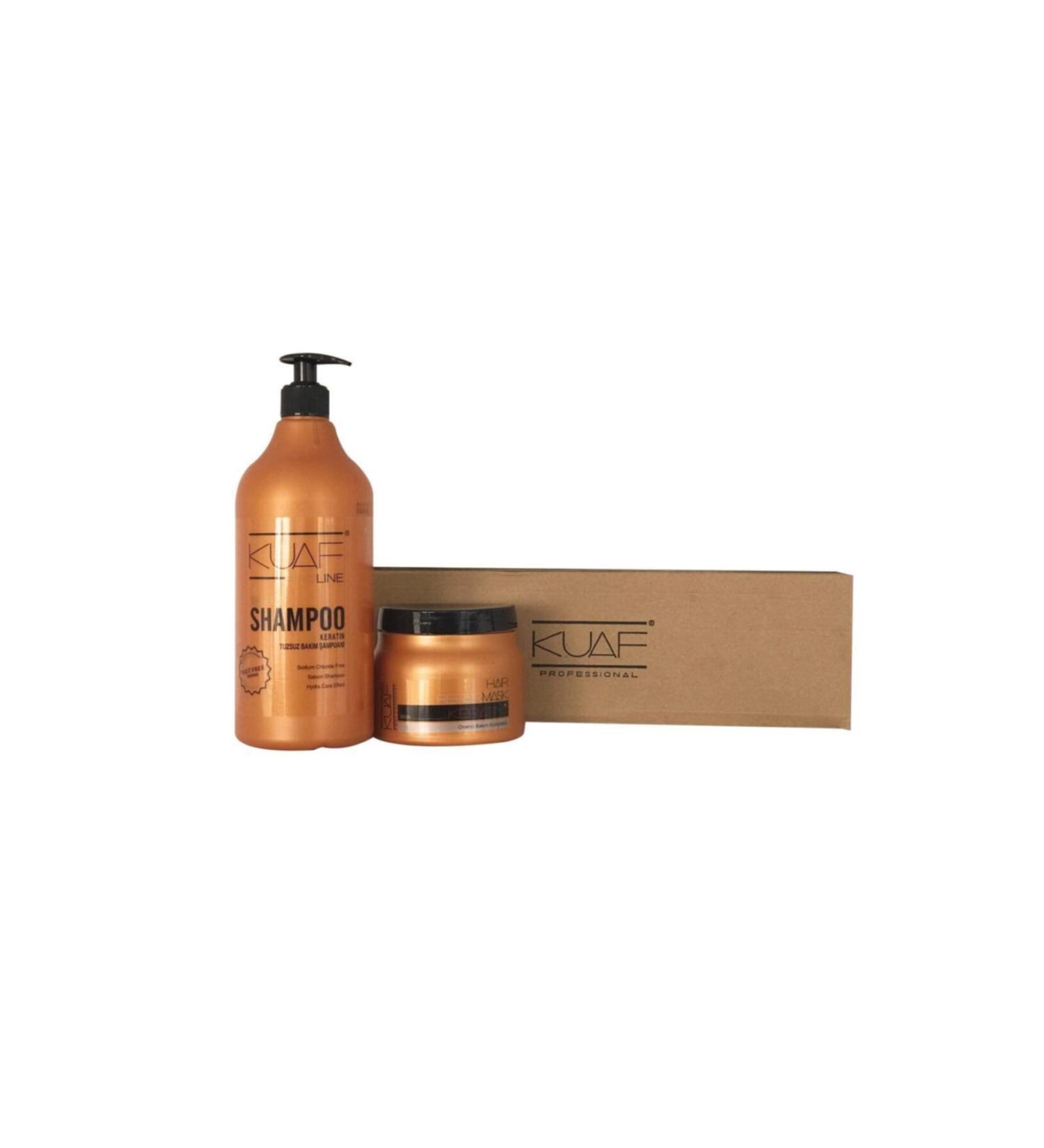 Kuaf Salt-Free Shampoo 1000 Ml + Keratin Mask 500 Ml