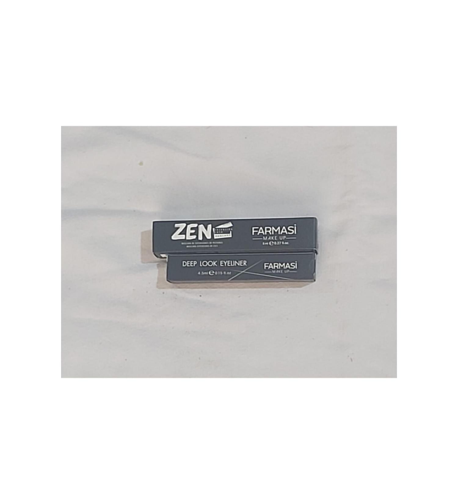 Farmasi Zen Mascara and Deep Look Eyeliner (Thin Tip) Set