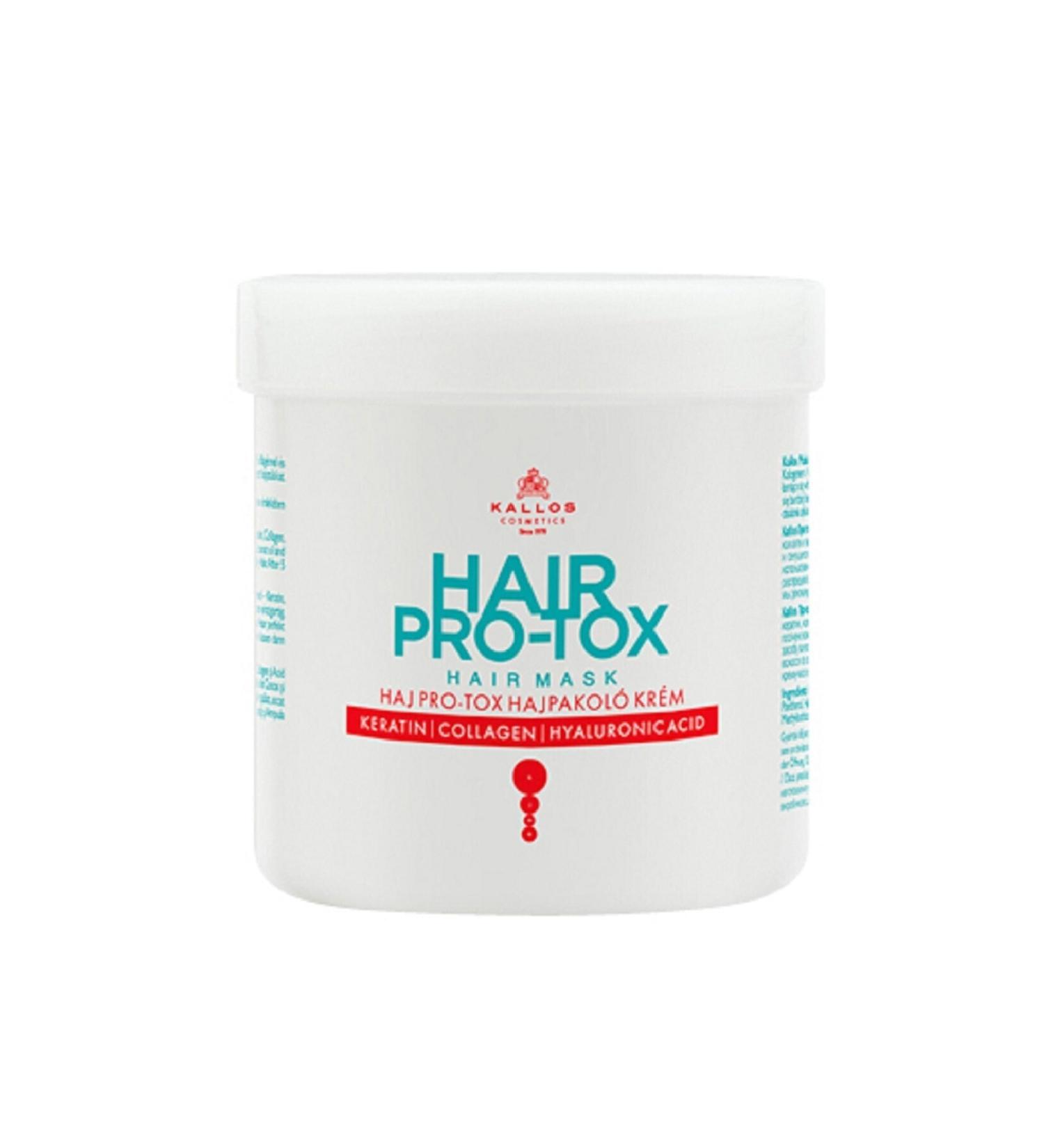Kallos Cosmetics Hair Pro-tox 500ml Hair Care Mask Containing Keratin Collagen and Hyaluronic Acid