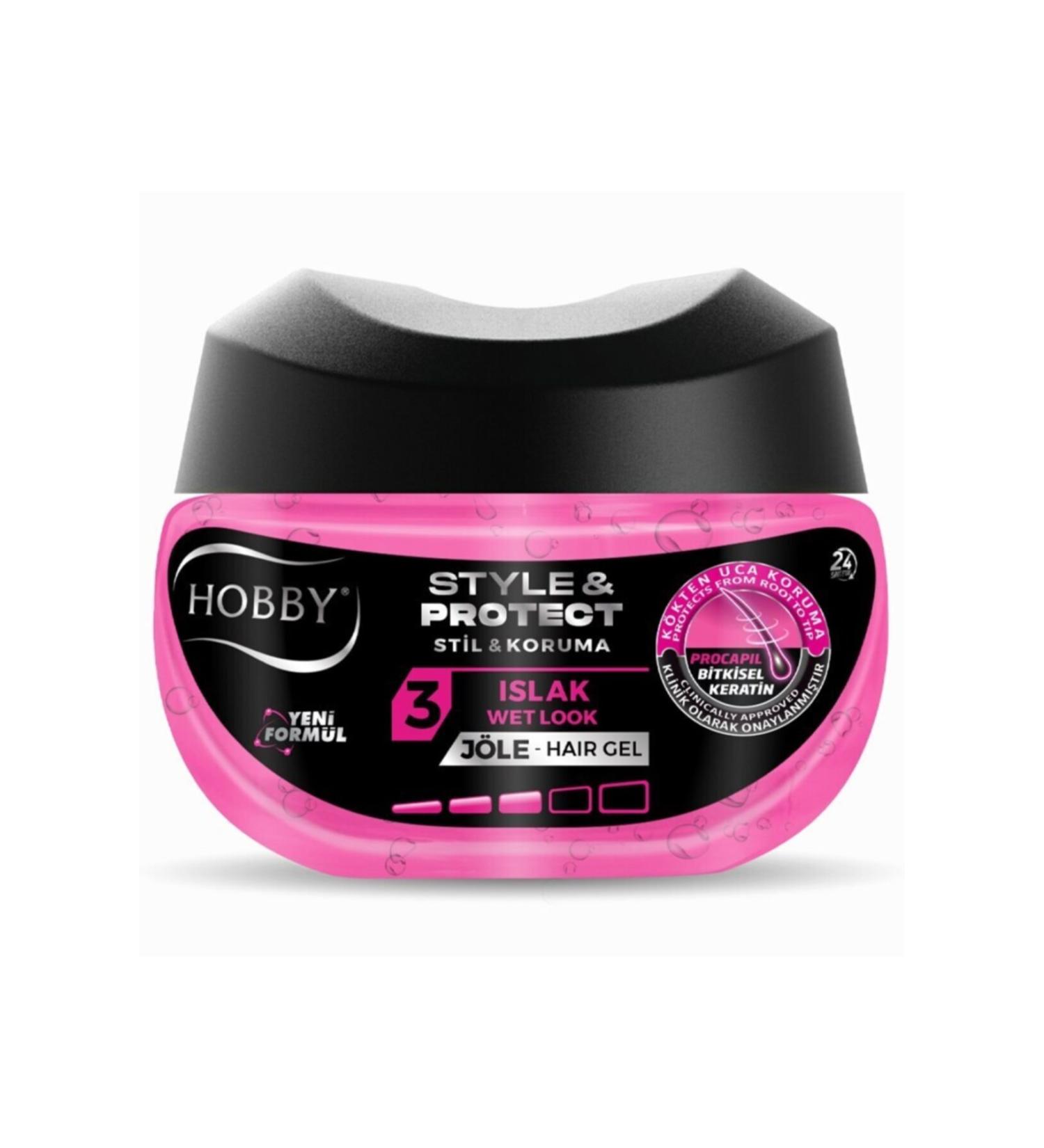 Hobby Wet Gel - Style & Protect 24 Hour Effective - 250 ml--Naturals Beauty--