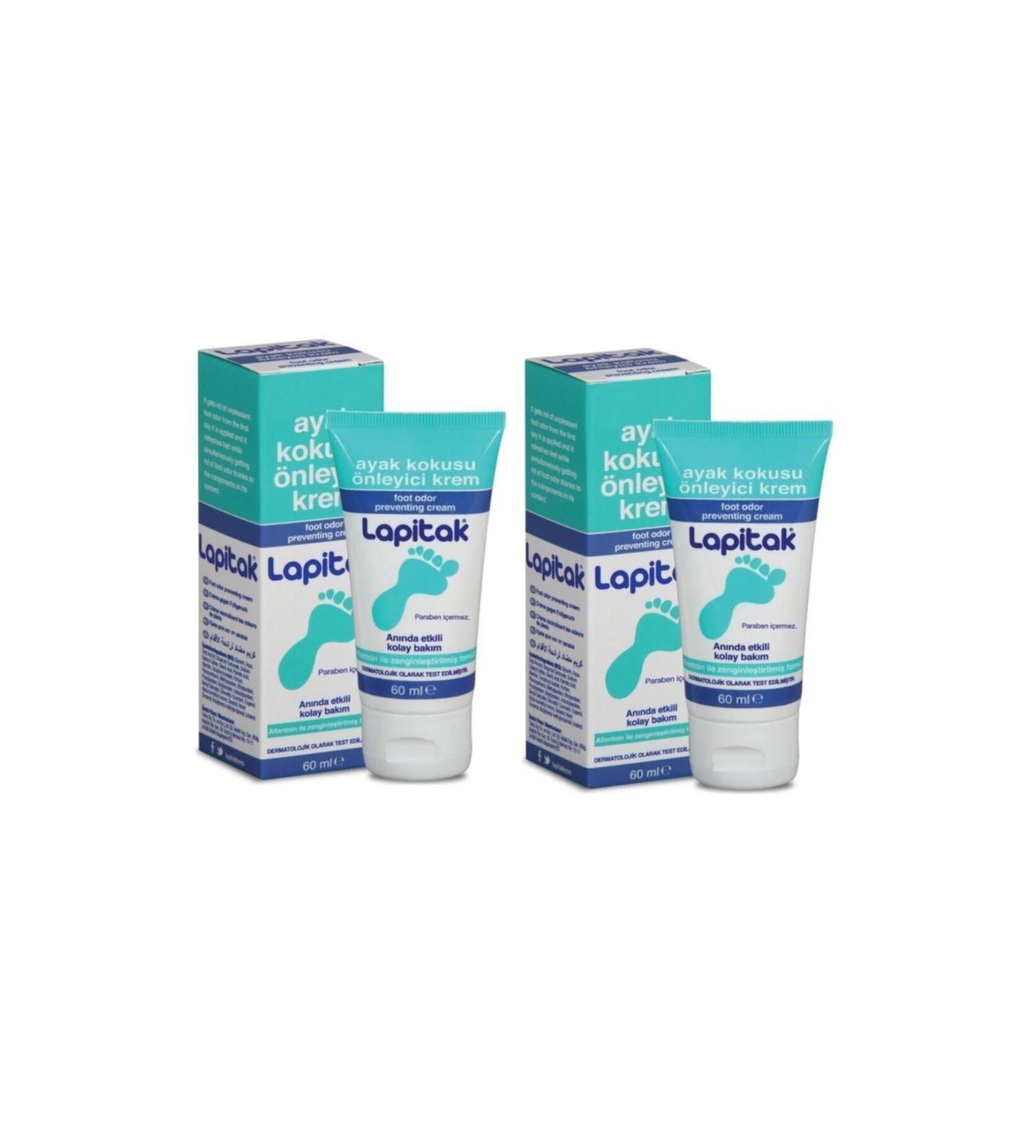 Lapitak Foot Odor Prevention Cream 2 Pieces 60 ml