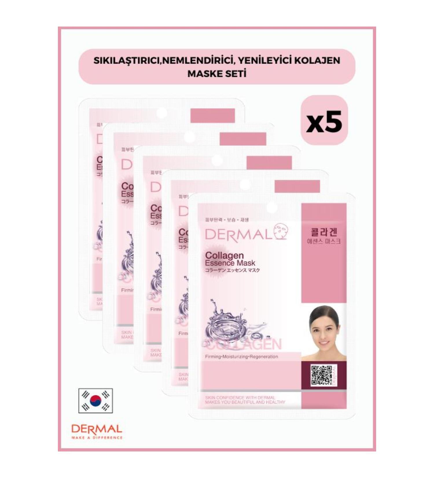 Dermal Firming Moisturizing Regenerating Collagen Mask 23 gr 5 Pieces - Buy Online on GoSupps.com