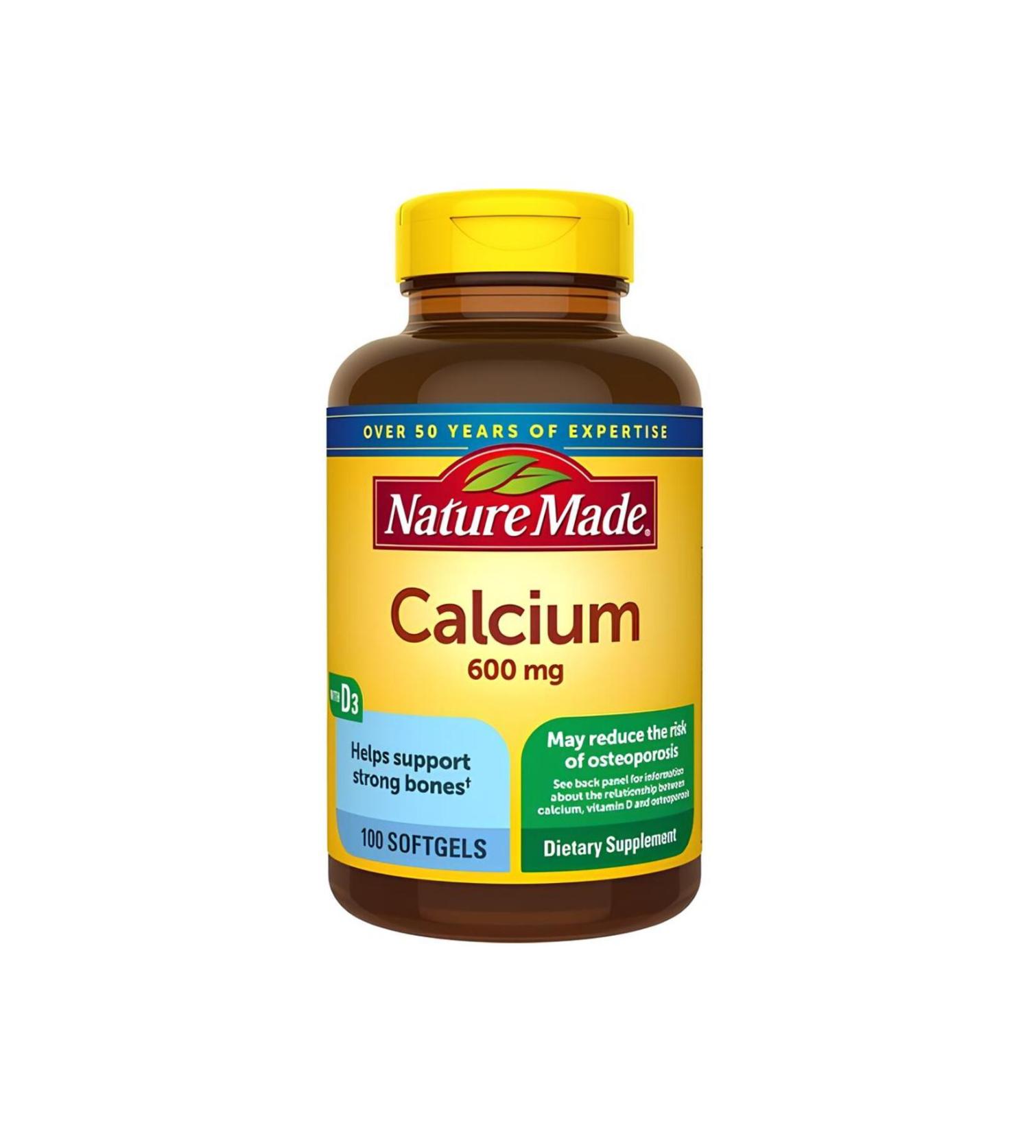Nature Made Calcium 600mg 100 Softgels
