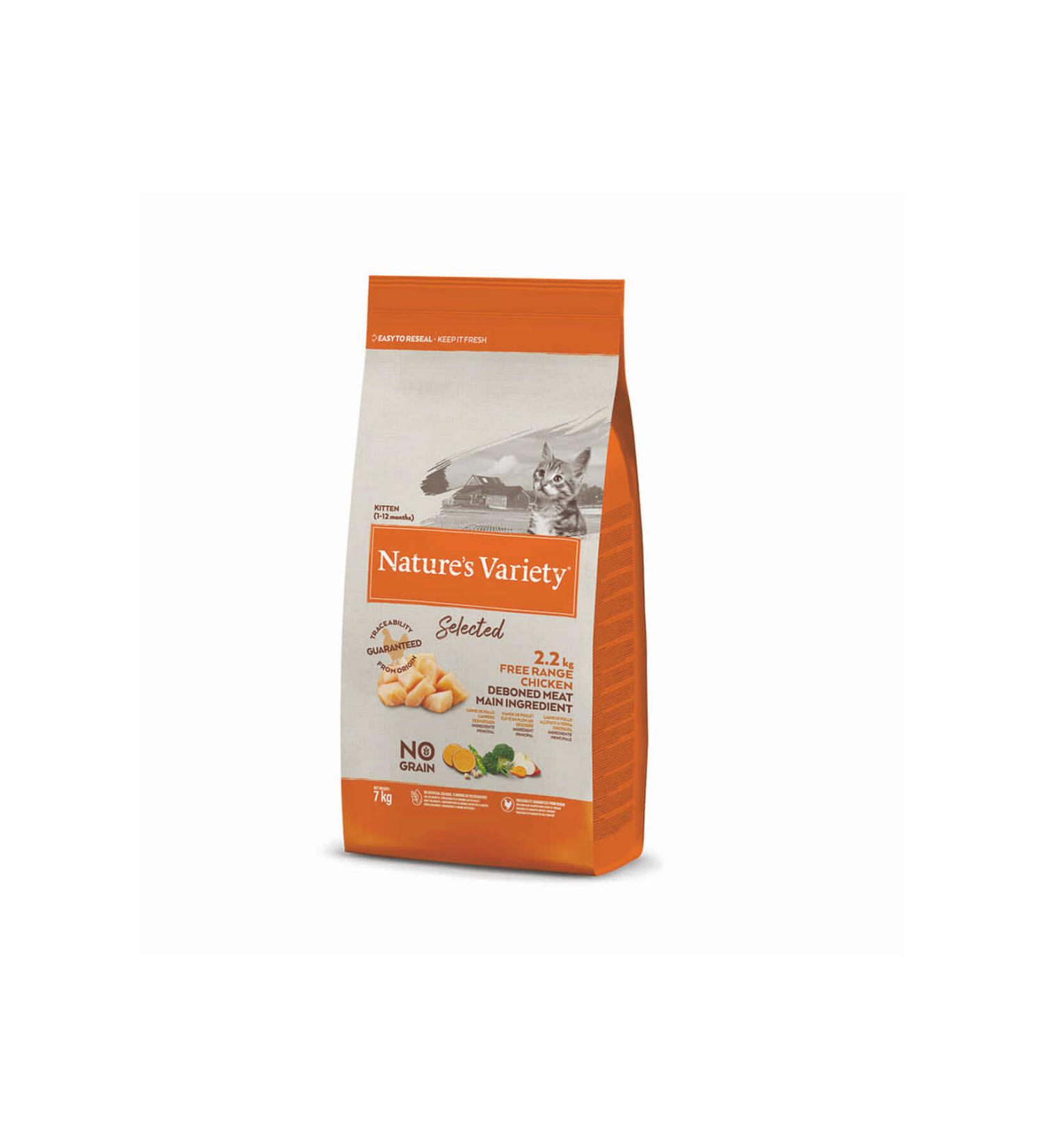 NATURES VARIETY CAT KITTEN NO GRAIN FREE RANGE CHICKEN 7 KG 485125