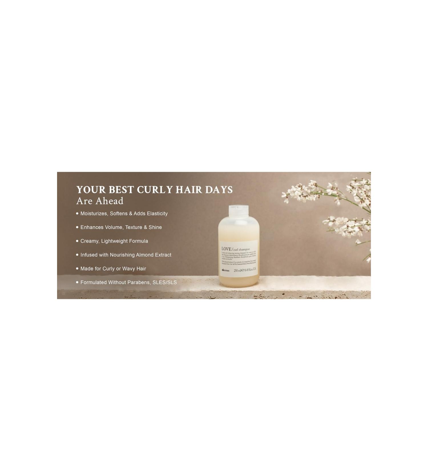 Davines LOVE/Curl Voluminous Curl Strengthening Shampoo 250ml BEAUTYSECRETSQ3
