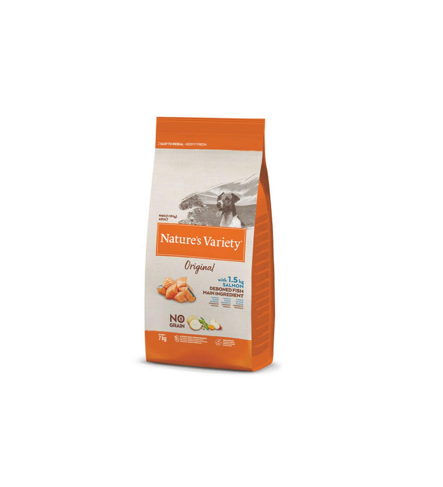 NATURES VARIETY Nv Dog No Grain Mini Adult Salmon 7 Kg 485125