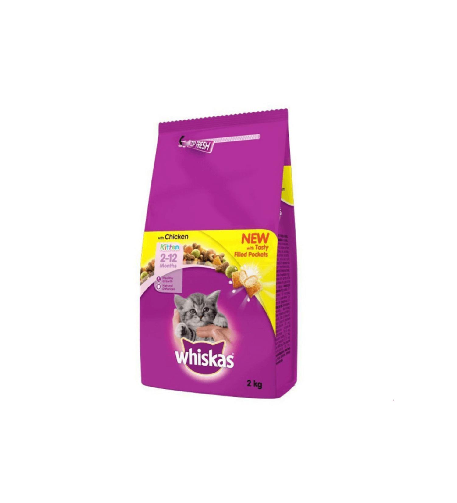 Whiskas Junior Chicken Kitten Cat Food 2 Kg (STT.07/2025) - From Petshop