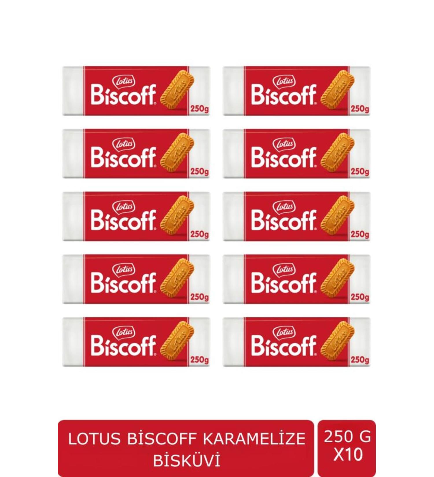 Lotus Biscoff Caramelized Biscuits 250 gr X 10 Pieces 250gr - Buy Online on GoSupps.com