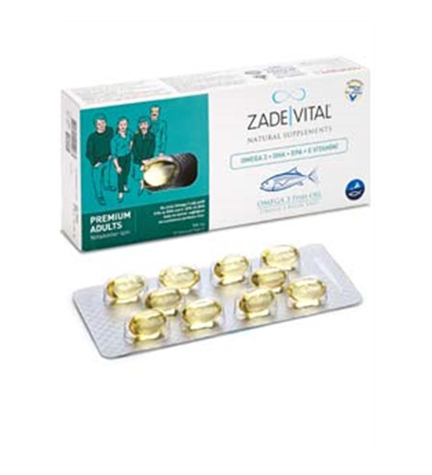 ZADEV TA Zade Vital Omega 3 Fish Oil Premium Adults 30 Capsules (FOR ADULTS)