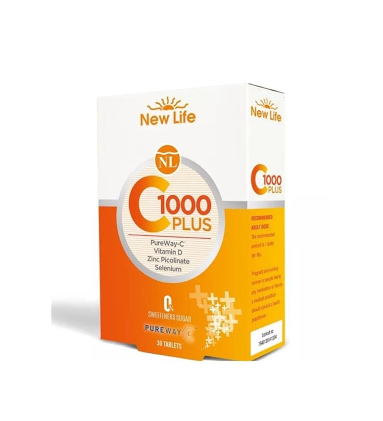 New Life C-1000 Plus Food Supplement 30 Capsules