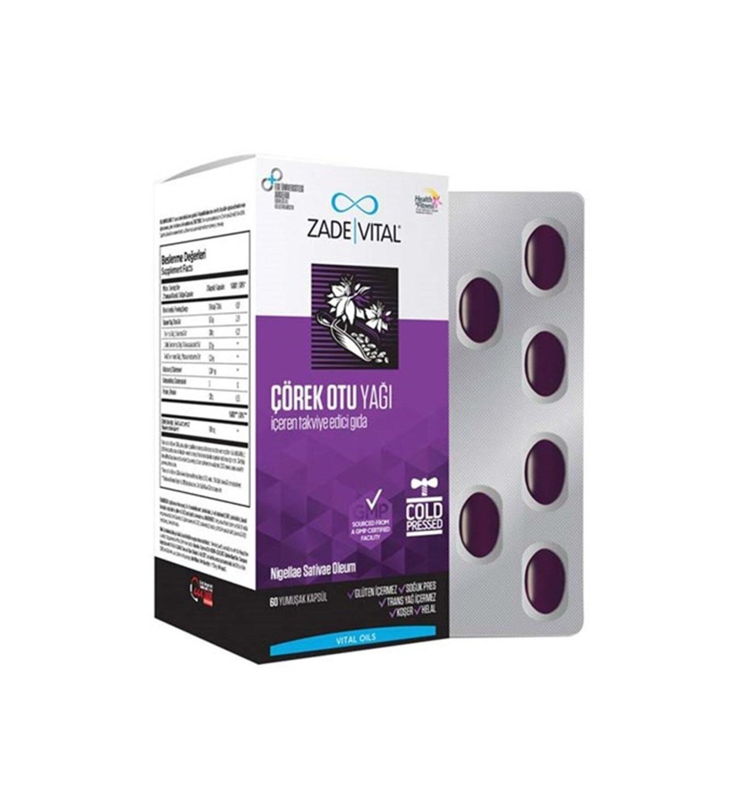 ZADEV TA Zade Vital Black Cumin Oil Blister Box 900 Mg 60 Capsules