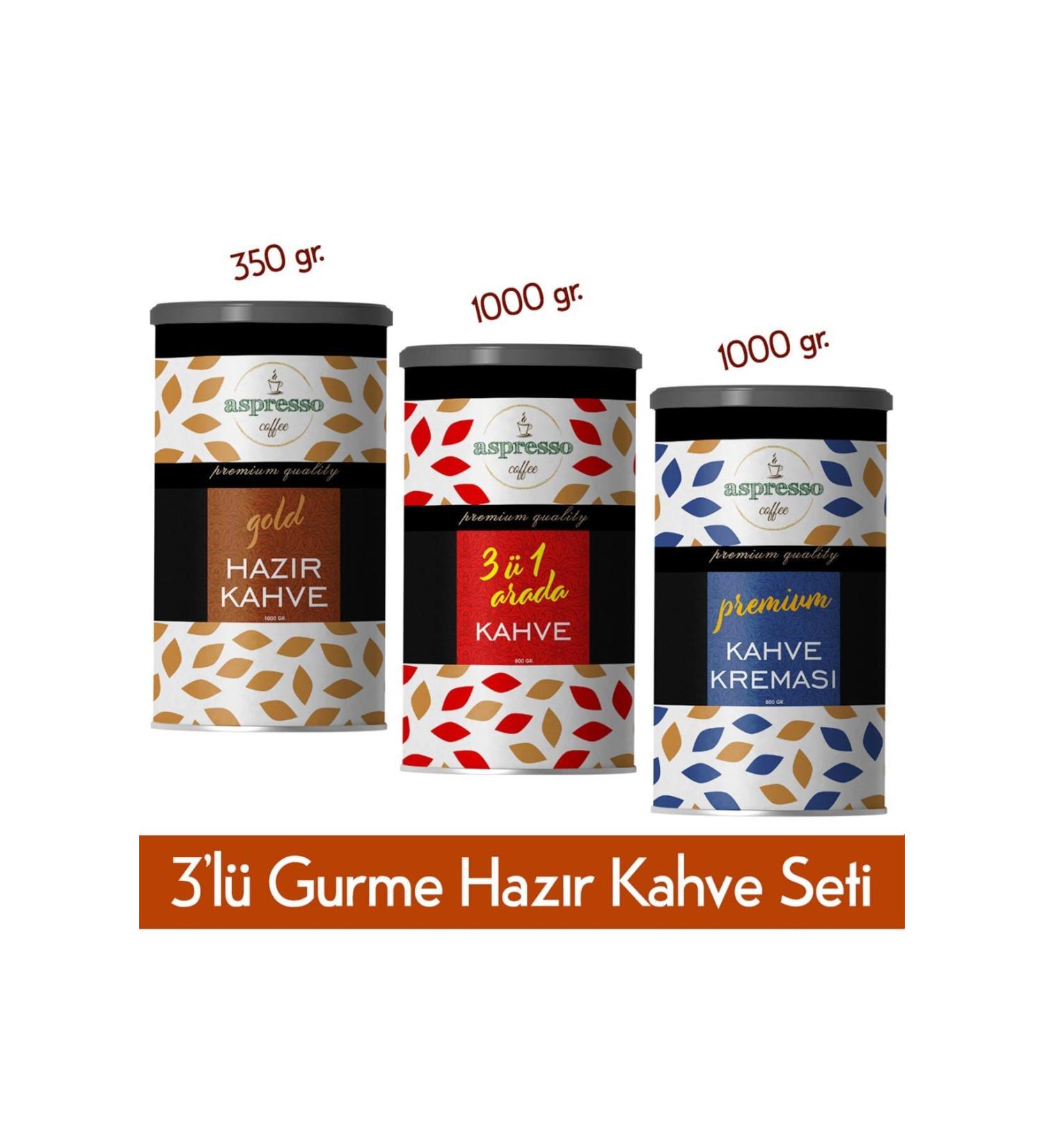 aspresso 3-Piece Instant Coffee Gourmet Set (GOLD 3IN1 COFFEE CREAM)