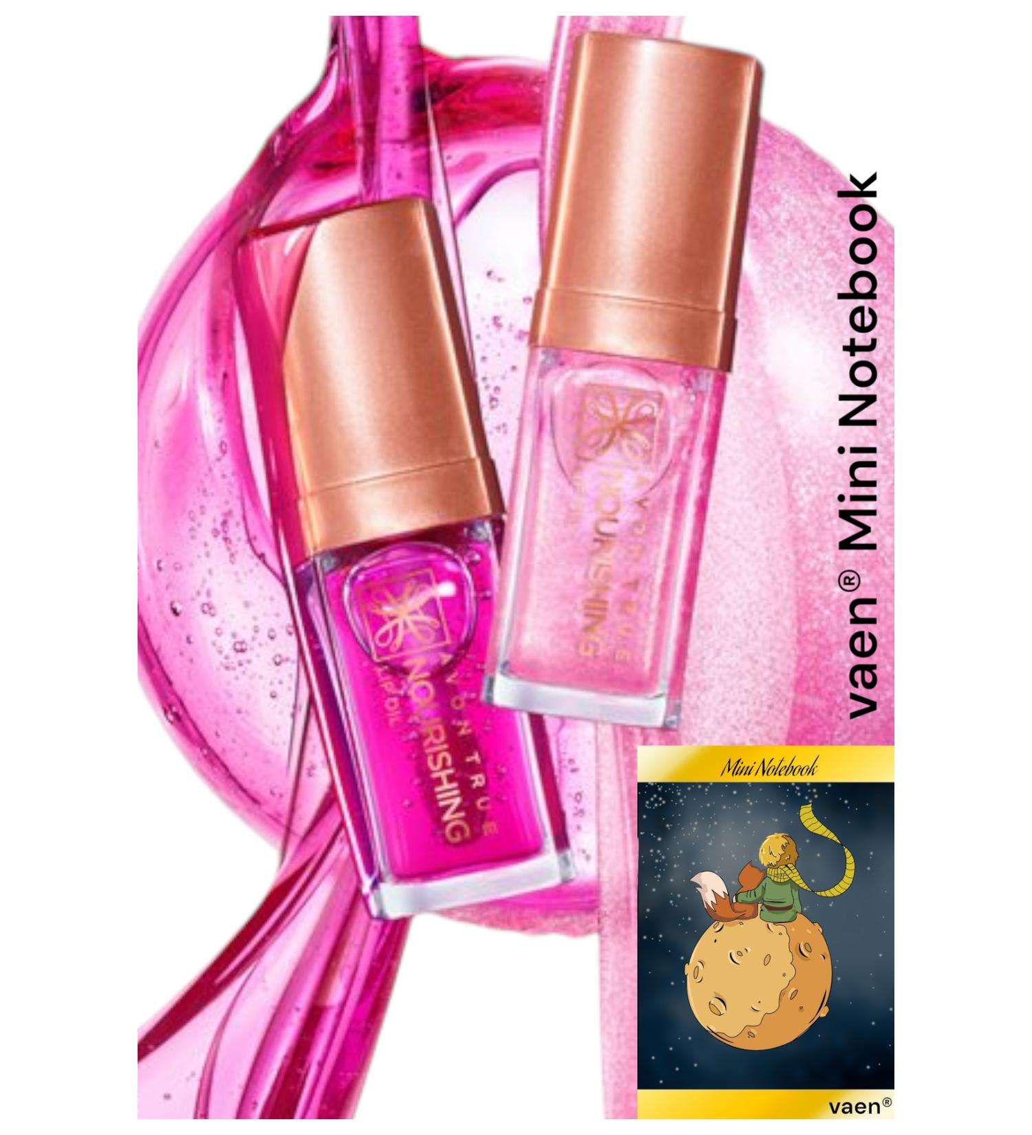 Avon True Lip Oil Lip Care Oil Blossom And Shimmering Petal - Vaen Mini Notebook - Buy Online on GoSupps.com
