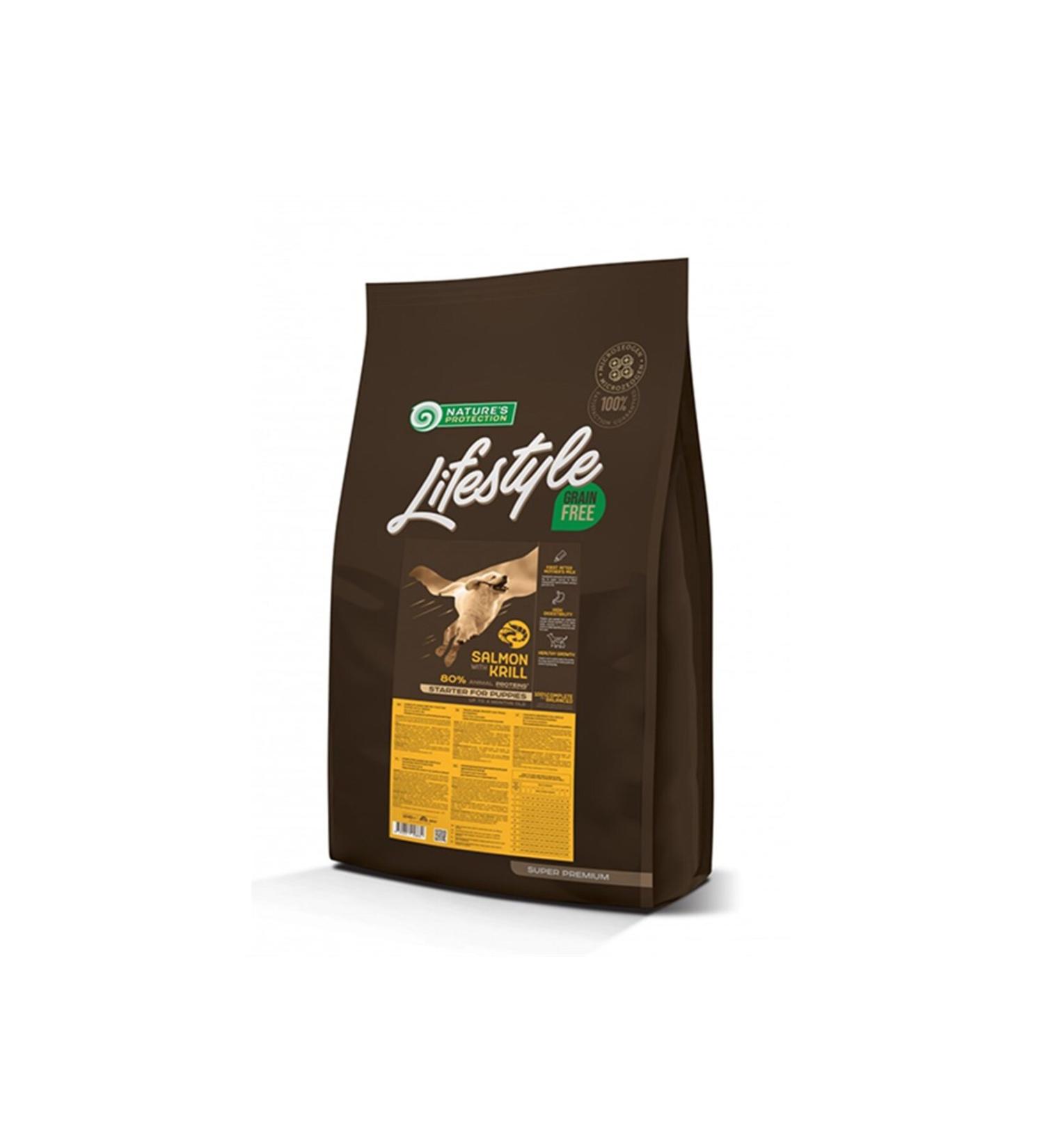 Nature's Protection Lifestyle Grain-Free Salmon & Shrimp Starter Puppy Food 10 2 Kg