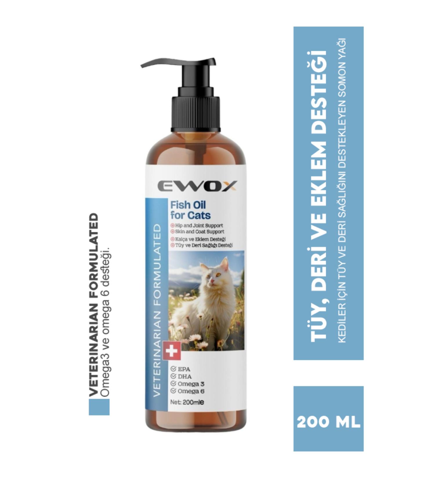 EWOX Fish Oil Fish Oil for Cats to Reduce Shedding 200ml