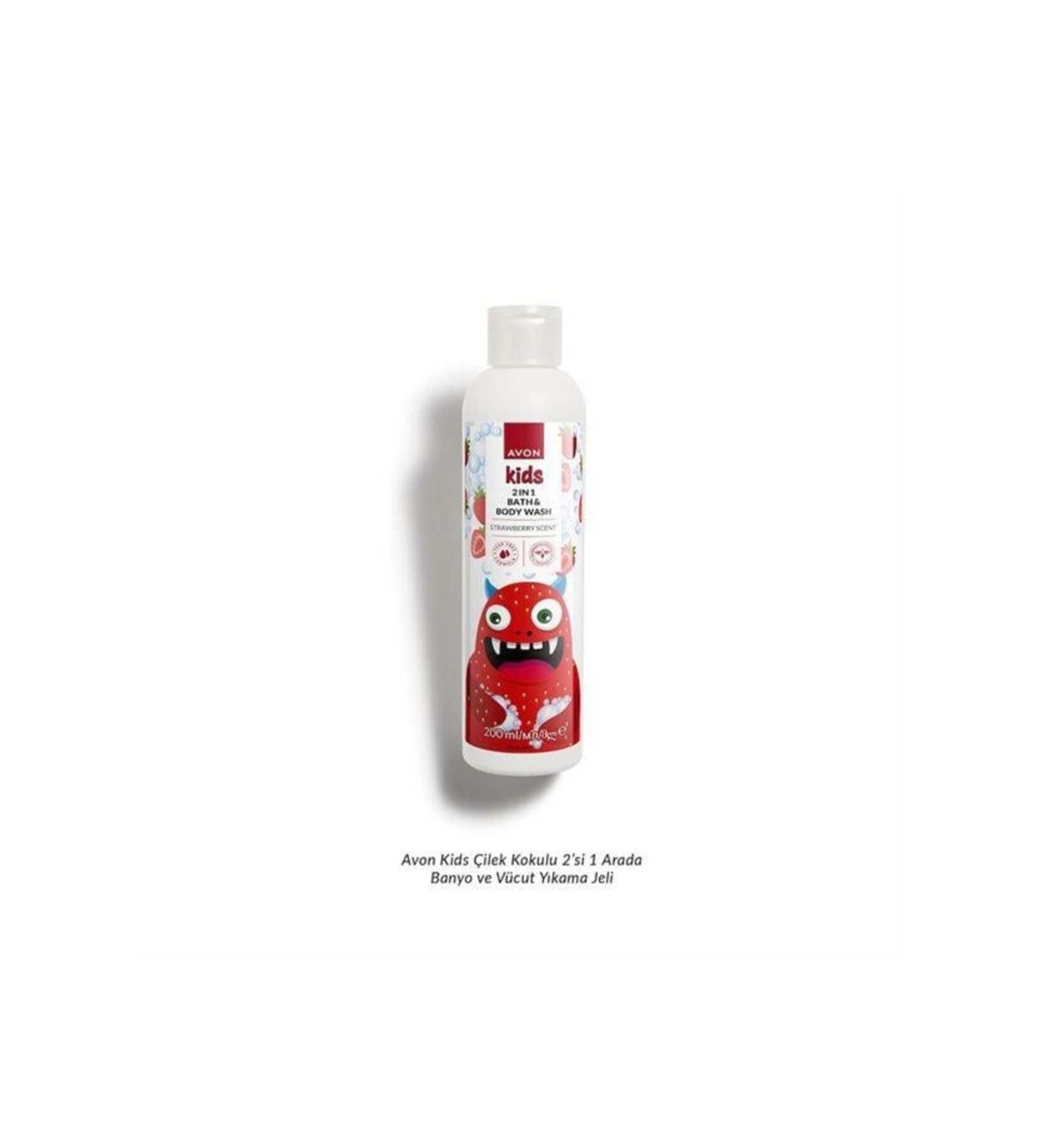 Avon Kids Strawberry Scented 2 in 1 Bath and Body Wash Gel 200ml