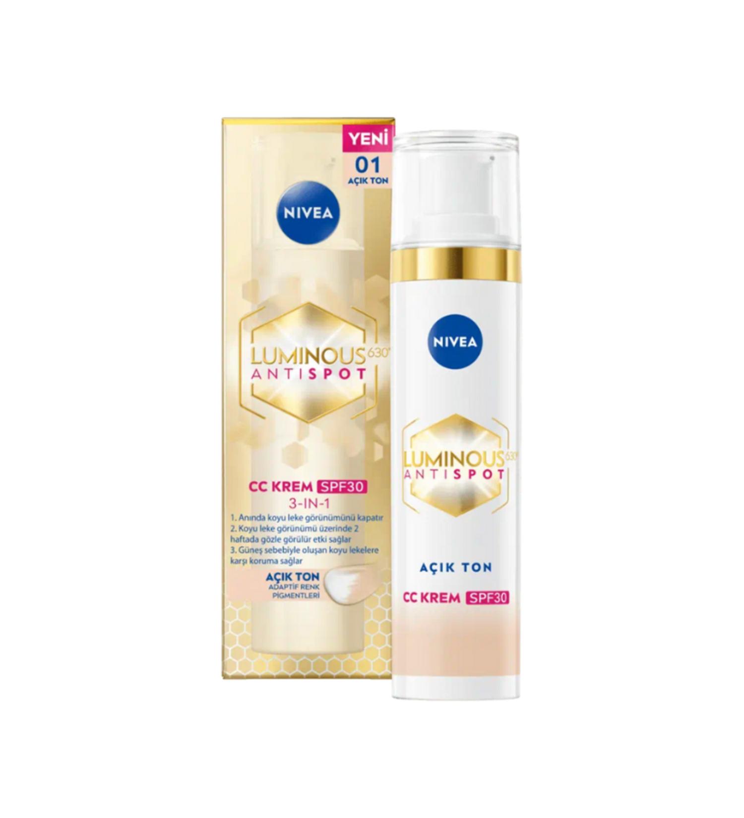 NIVEA ANTI-DARK SPOT SPF 30 LIGHT TONE COLOURED CONCEALER CC CREAM WITH SUN PROTECTION - Buy Online on GoSupps.com