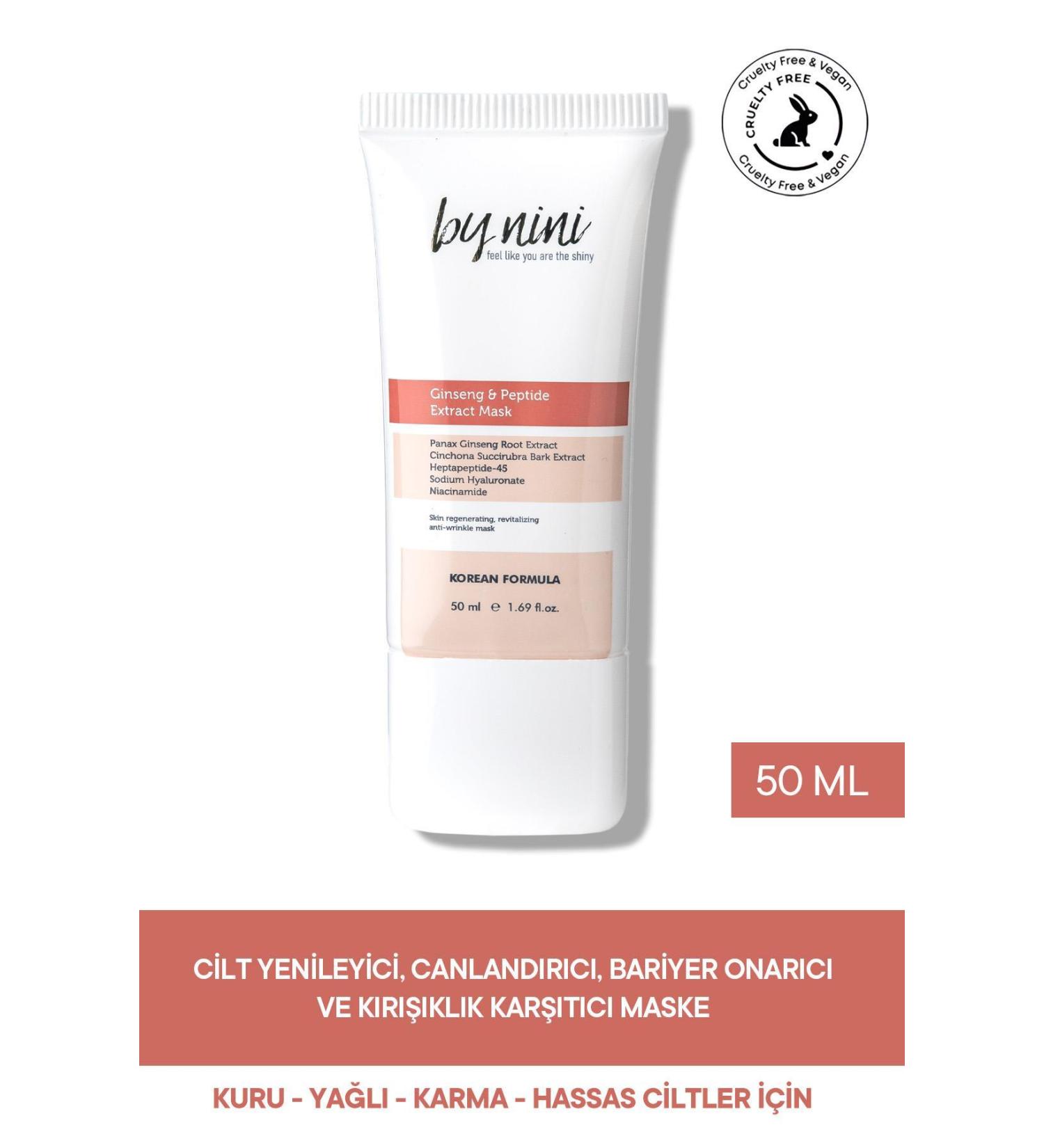 By Nini Regenerating Skin Barrier Repair Ginseng & Peptide Face Mask 50 ML - Buy Online on GoSupps.com