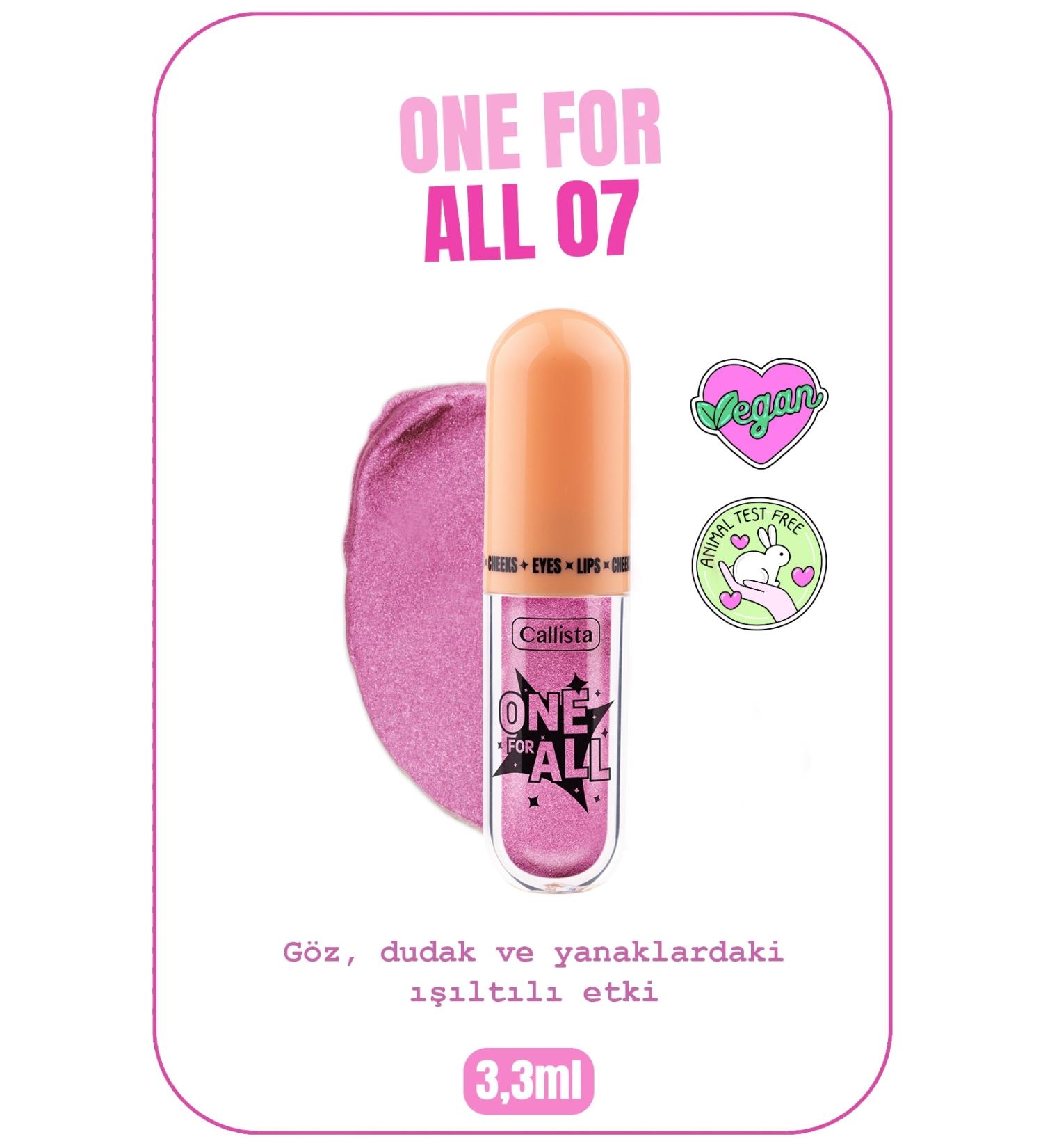 Callista One For All Eyes & Lips & Cheeks Shimmering Liquid Eyeshadow - 07 Pretty Violet - Buy Online on GoSupps.com
