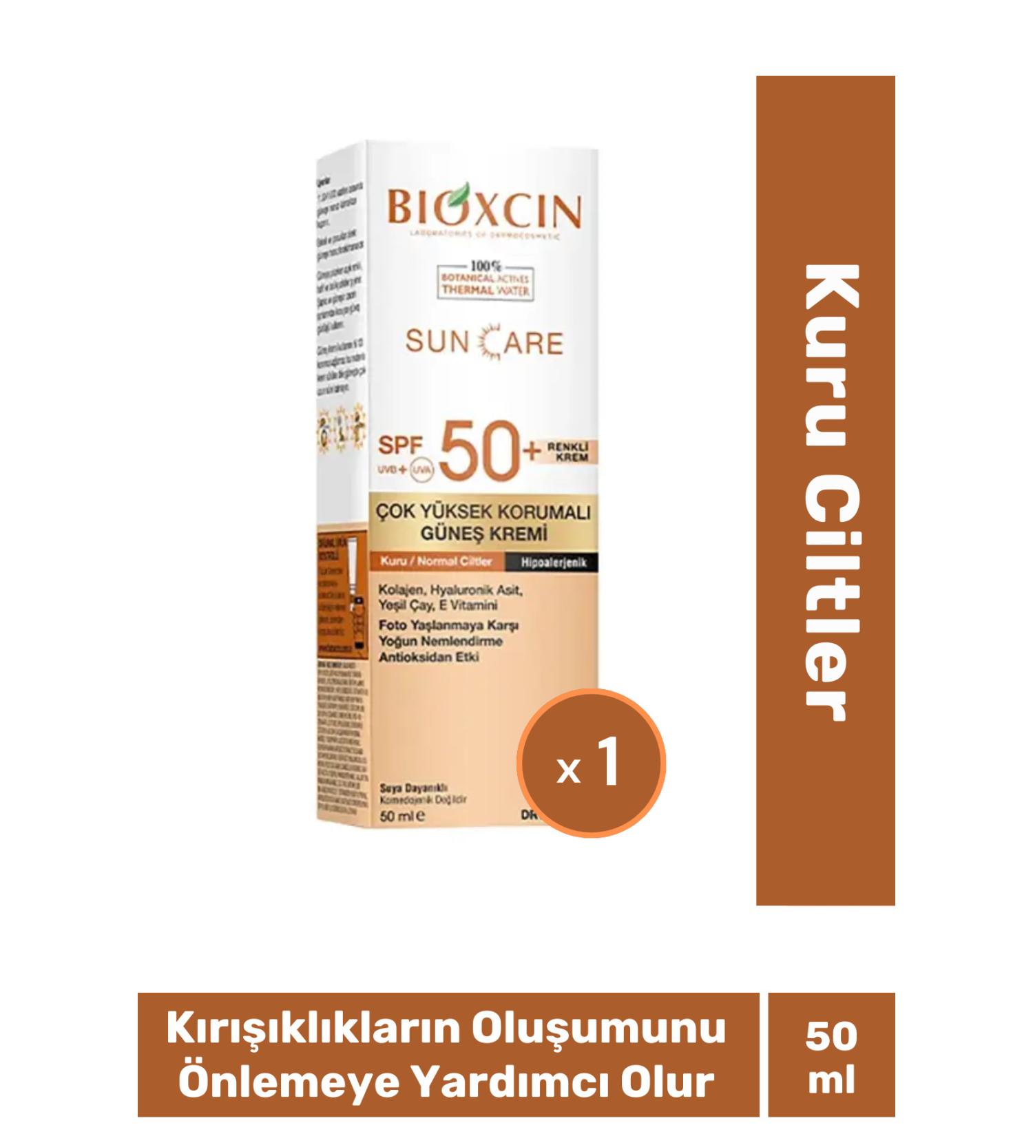 Fit1001 Sun Care Very High Protection Tinted Sunscreen for Dry Normal Skin Spf 50 50ml Tinted