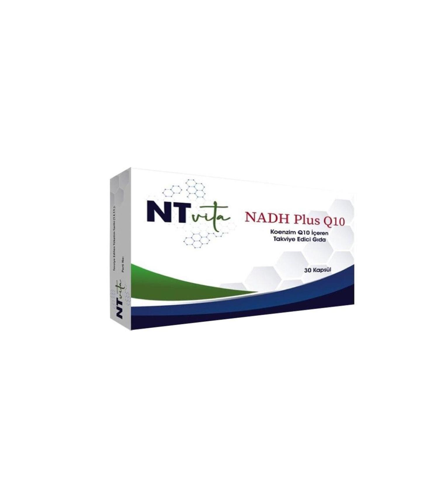 ntvita Nadh Plus Q10 Food Supplement Containing Coenzyme Q10 30 Capsules