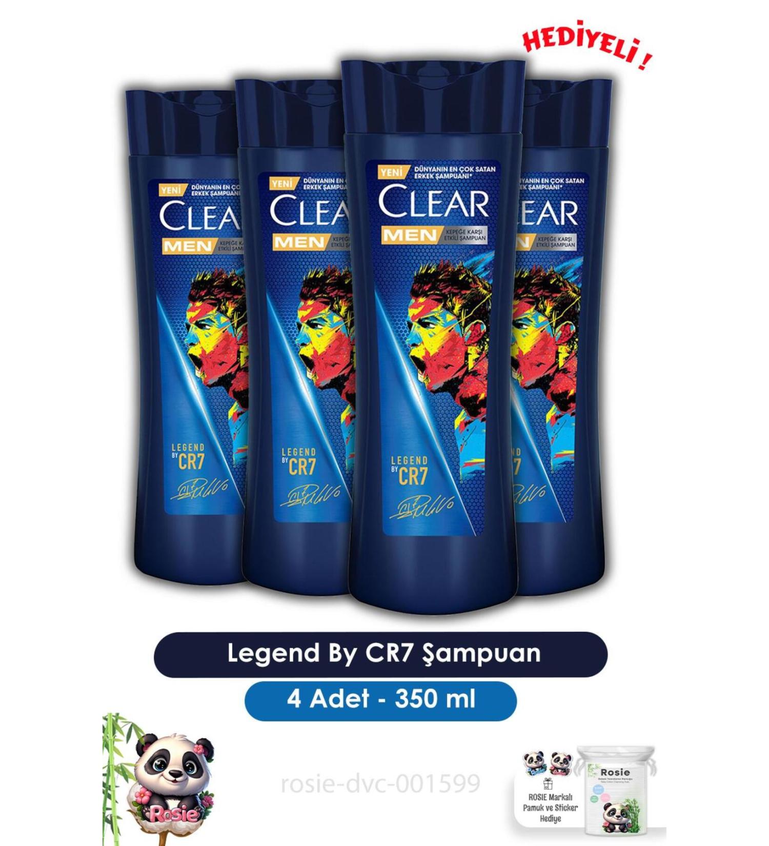 Clear Men 4-pack Legend By CR7 Cristiano Ronaldo Shampoo 350 ml and ROSIE - Buy Online on GoSupps.com