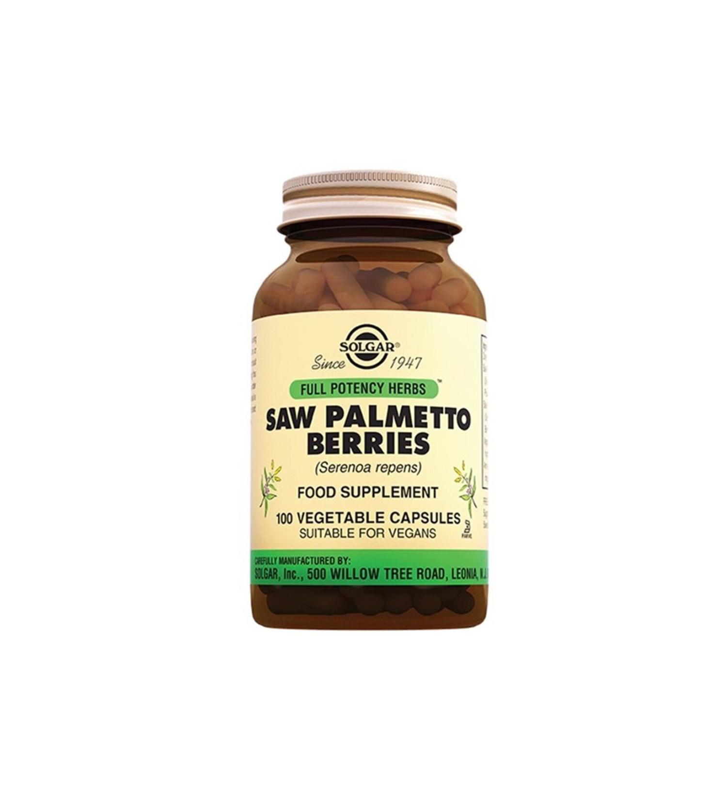 Solgar Saw Palmetto Berries 100 Capsules - Buy Online on GoSupps.com