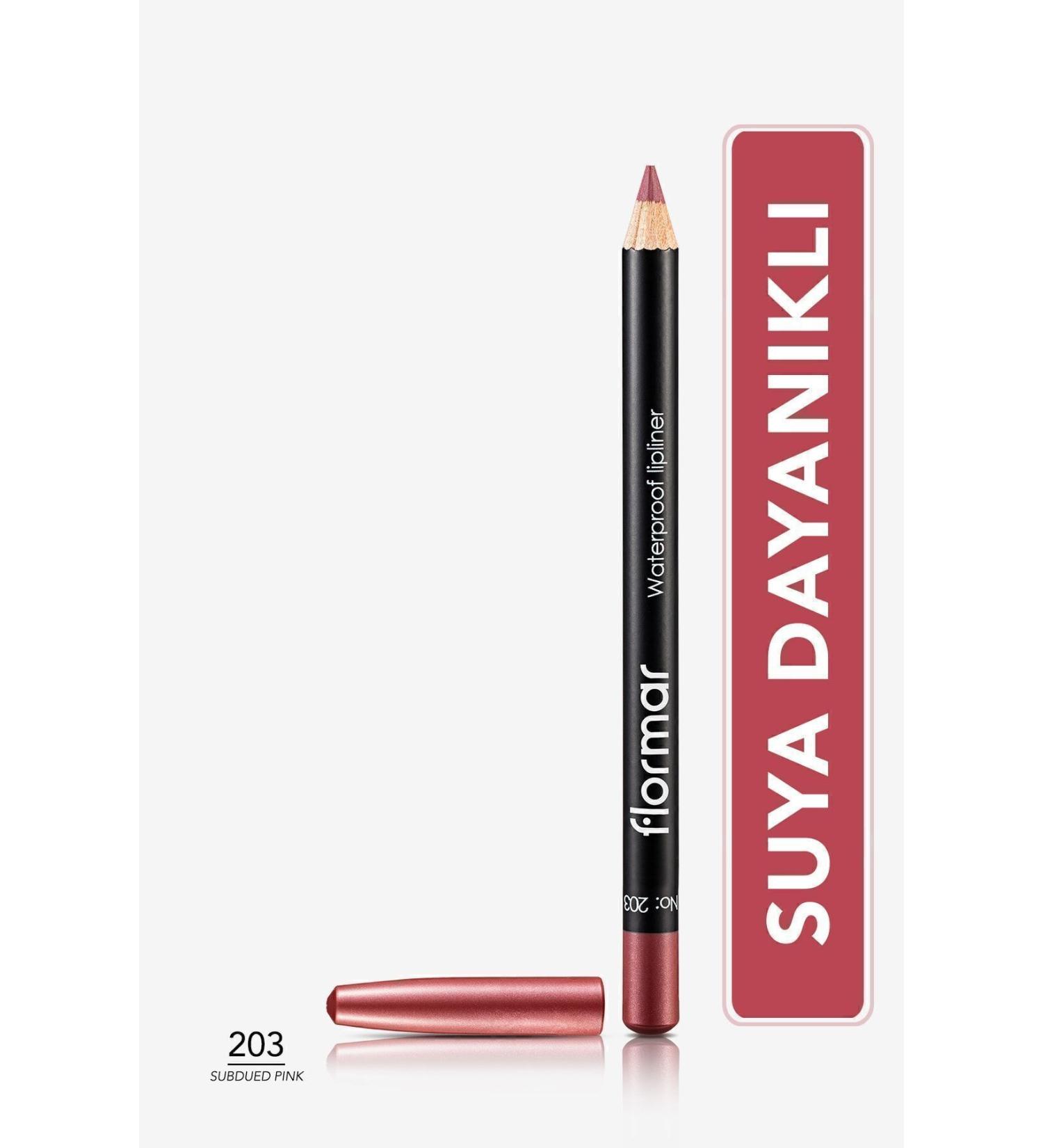 Flormar Silky Structure Easy to Apply to Lips Lasts All Day Long Lip Pencil-203 eleg.677