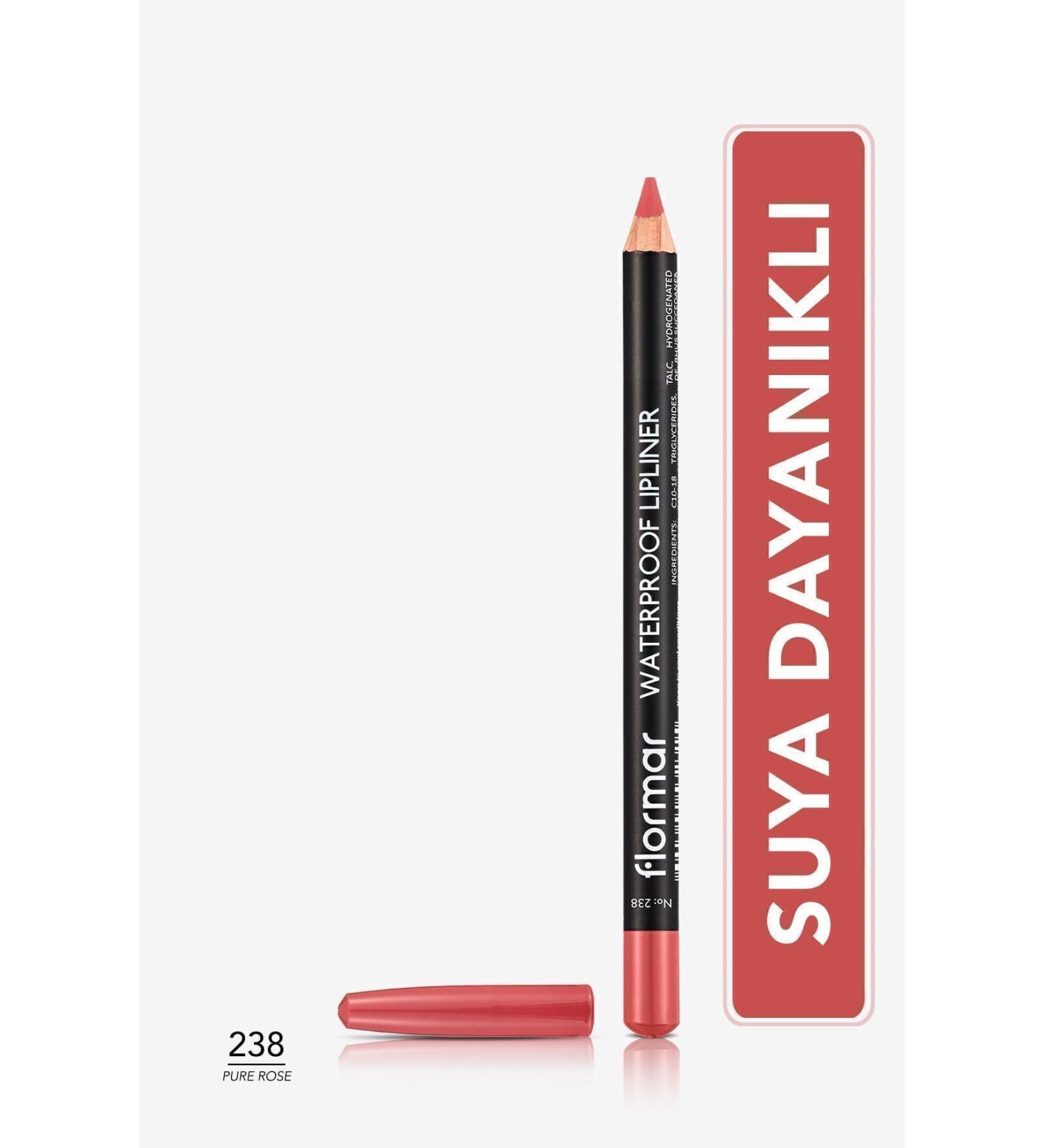 Flormar Waterproof Lip Pencil That Makes Your Lip Frame More Visible-238 eleg.646