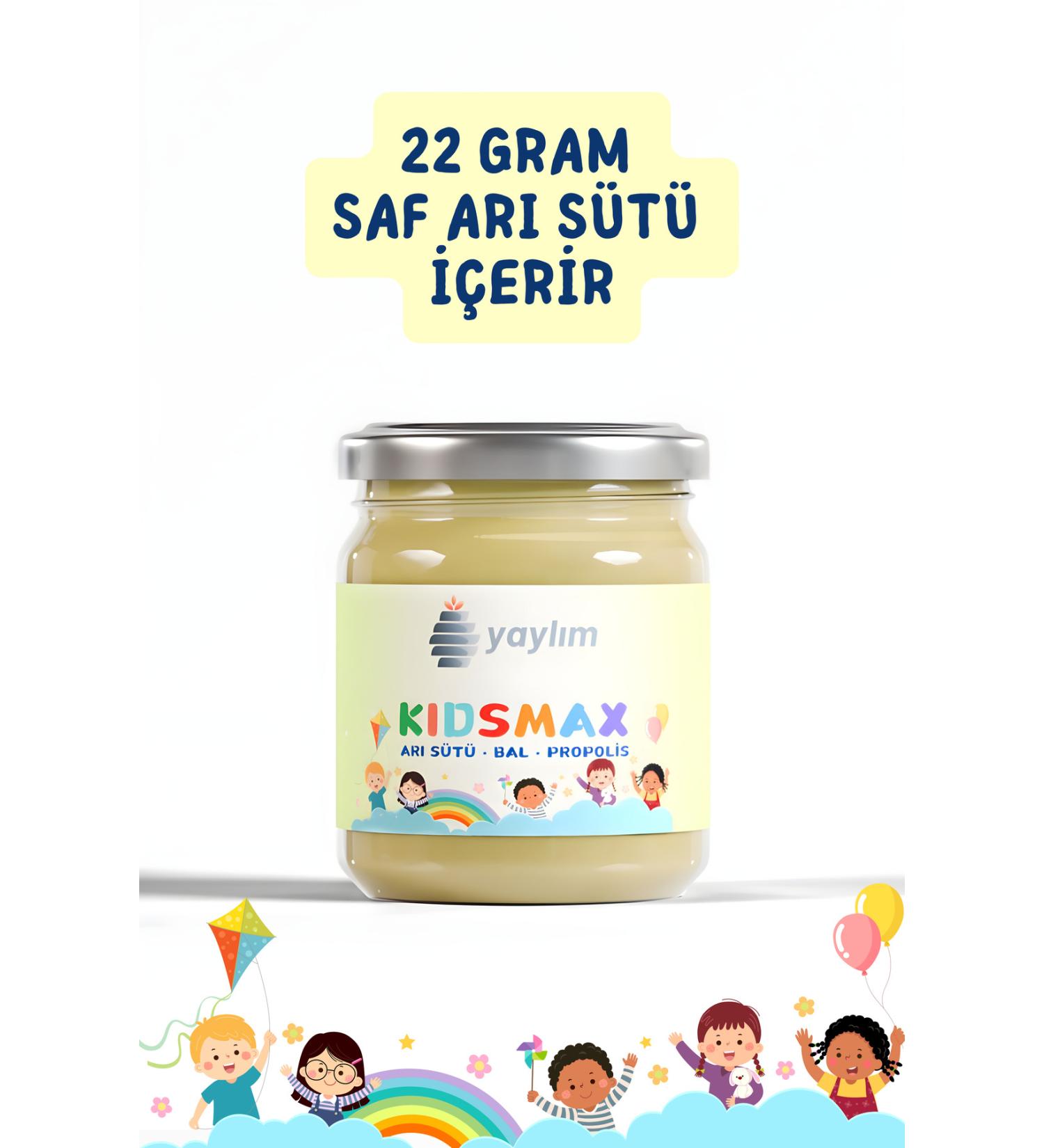 Yayl m Kids Max Royal Jelly Honey and Propolis Mixture for Children 240gr (Appetite Stimulant Weight Gainer) - Buy Online on GoSupps.com