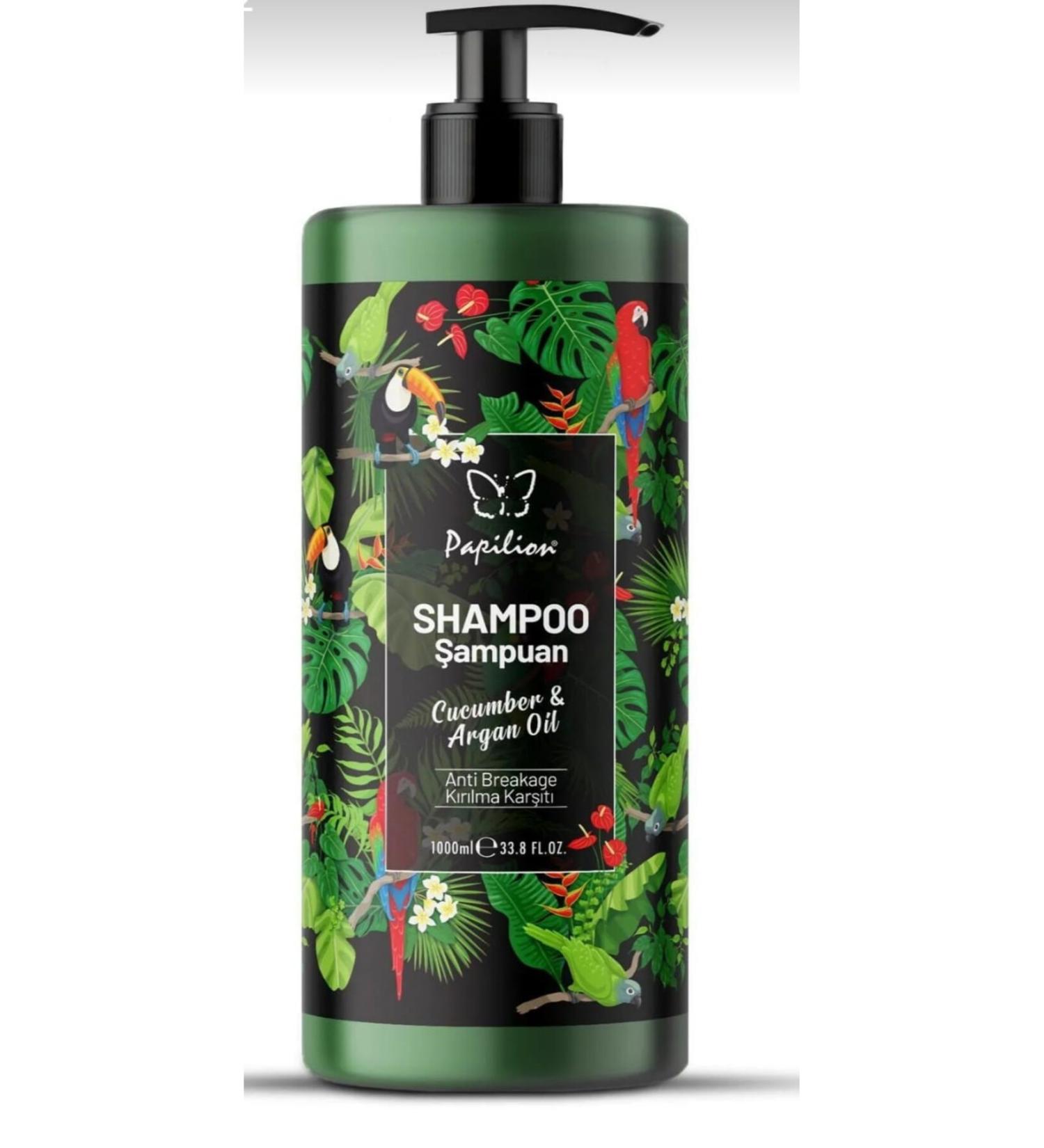 minimarketim Papilion Cucumber and Argan Oil Essence Hair Shampoo 1000 ml