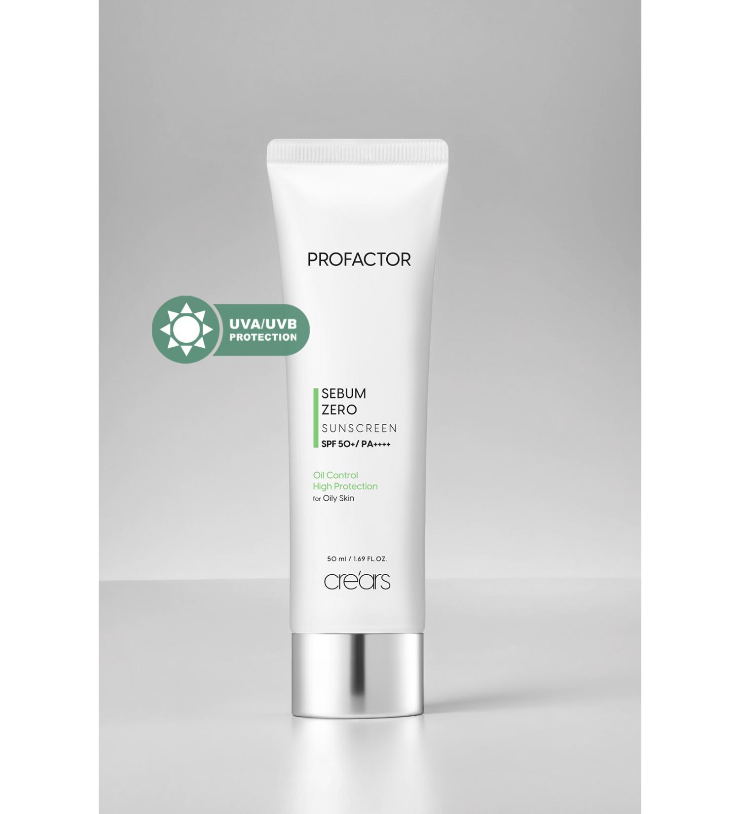 Cre'ars Matte Finish Waterproof Sunscreen Cre'ars Profactor Sebum Zero Sunscreen SPF50+/PA++++ - Buy Online on GoSupps.com