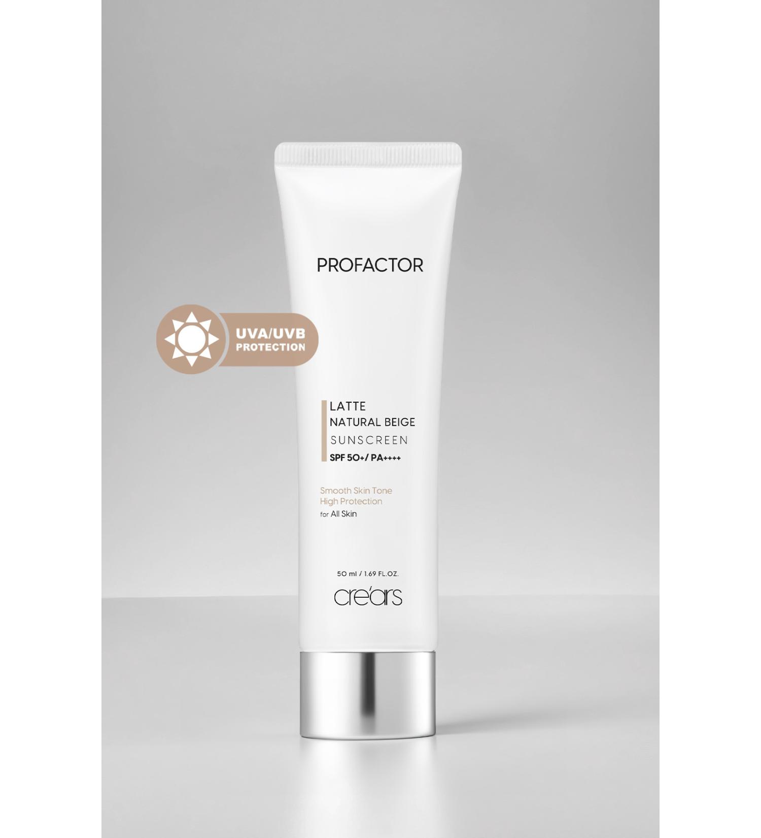 Cre'ars Concealer Tinted Sunscreen Cre'ars Profactor Latte Sunscreen SPF50+/PA++++ (Natural Beige) - Buy Online on GoSupps.com