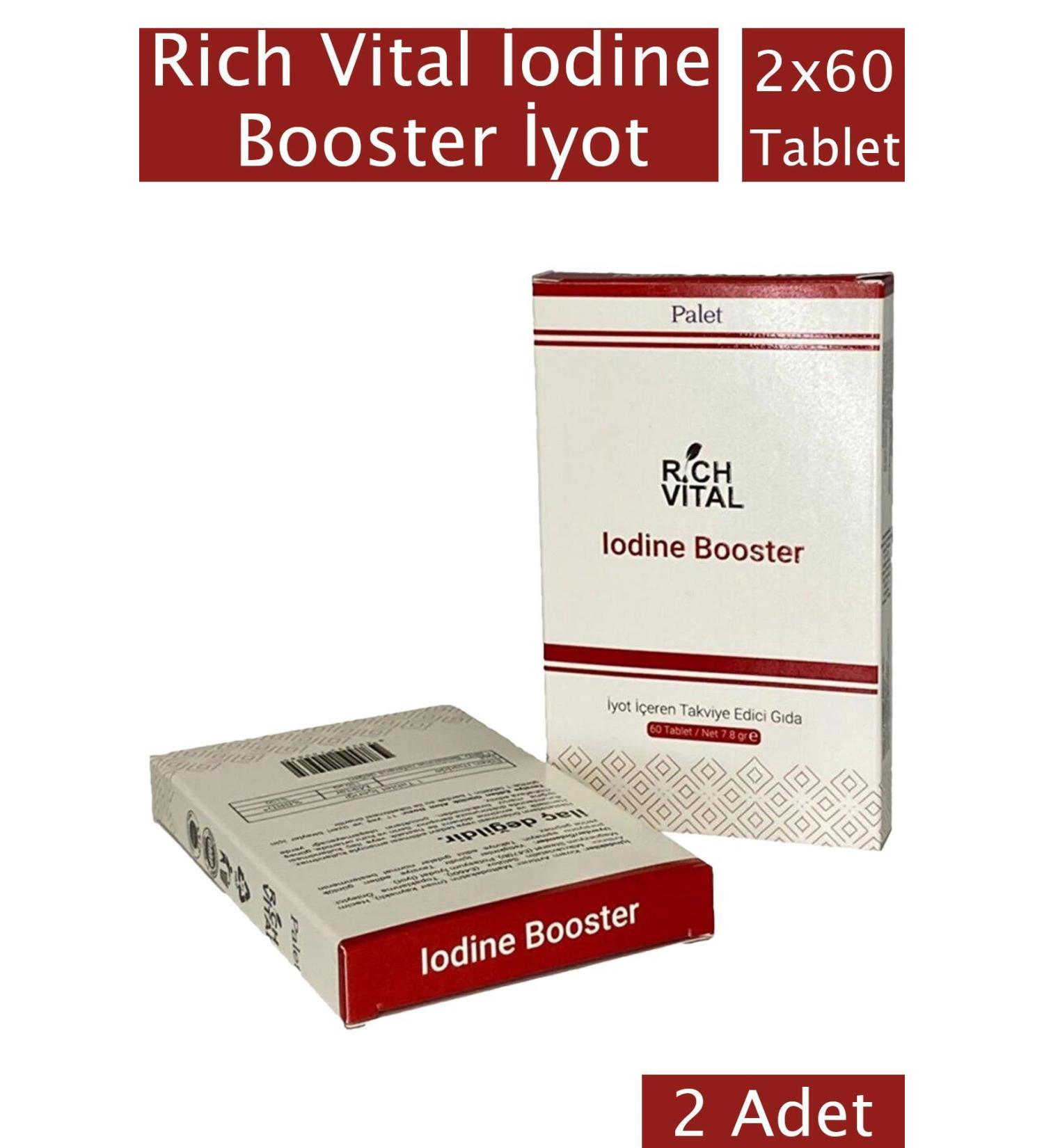 Palet Rich Iodine Booster Iodine 60 Blister Tablets 2 Pieces