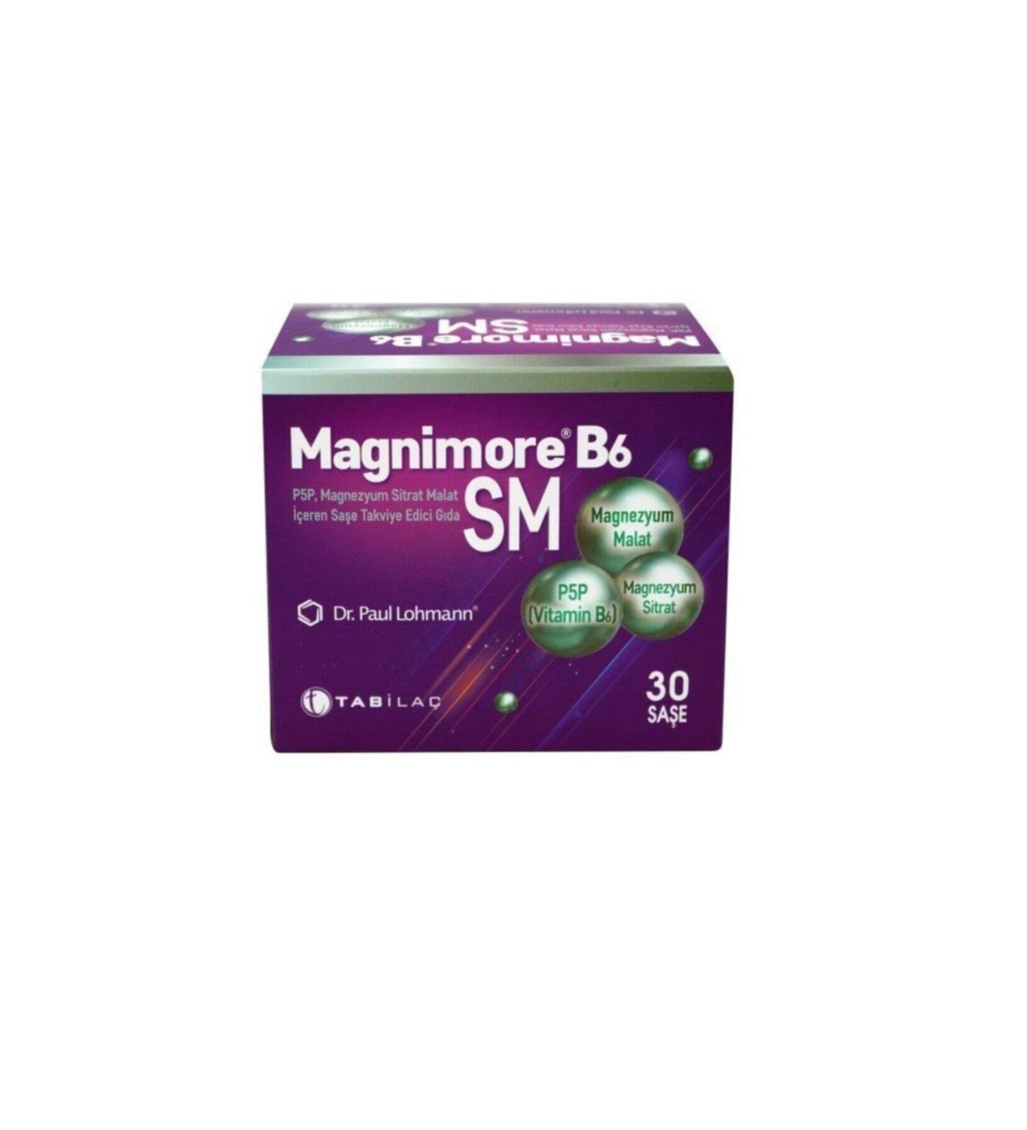TAB Pharmaceutical Industry Inc. Magnimore B6 Sm 30 Sachet 8680133001000