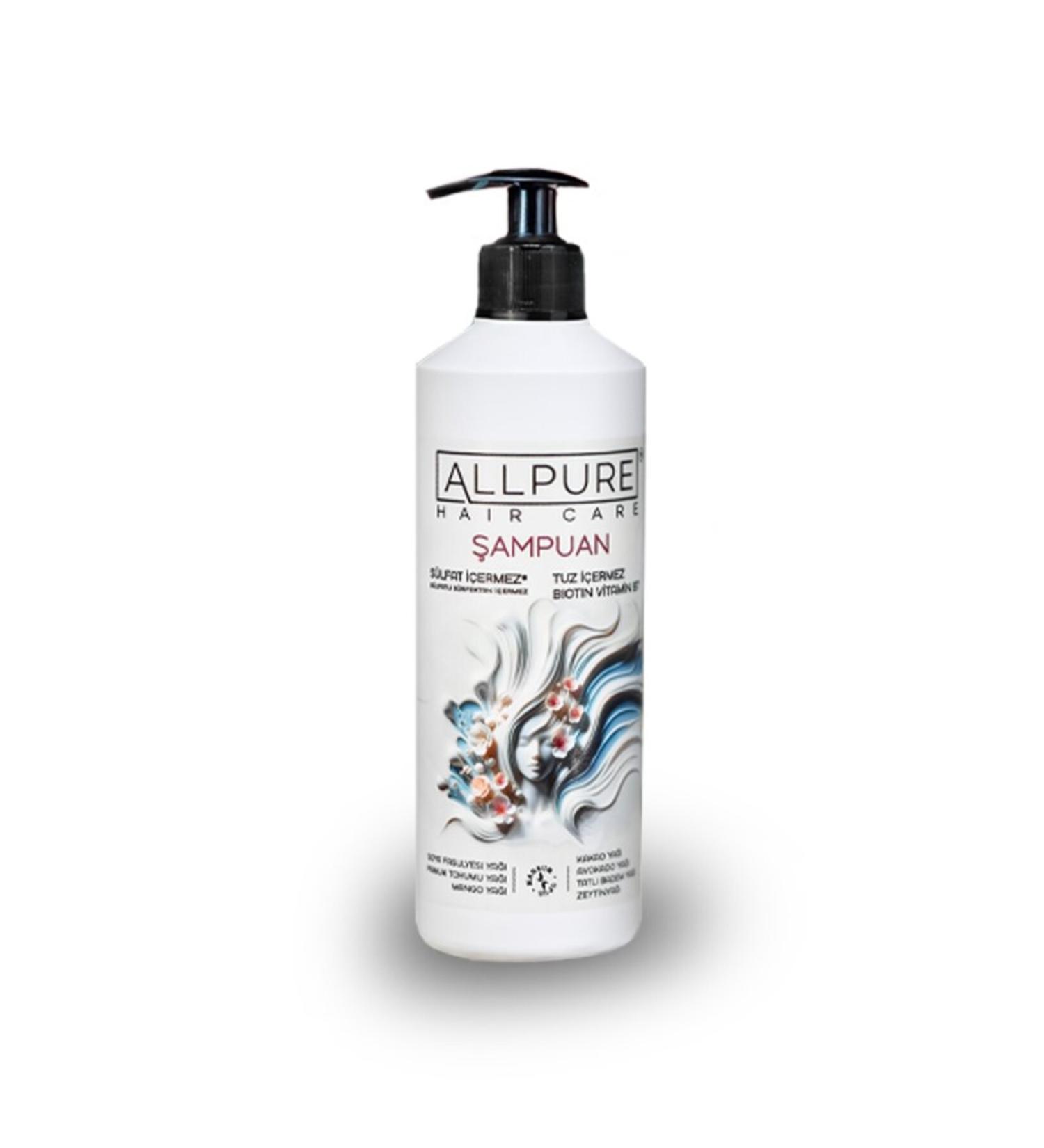 ALLPURE SHAMPOO (500ml 7 Miraculous Oils and BIOTIN Additive SALT/SULFATE-FREE Repairing and Nourishing)