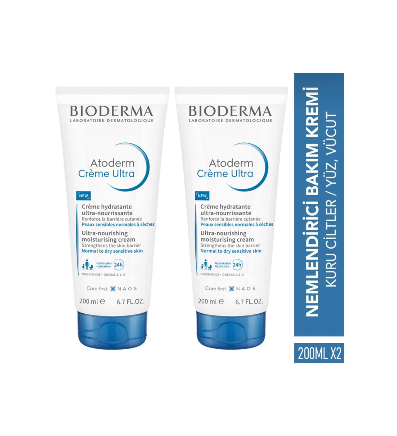 Bioderma Atoderm Cream Ultra 200 ml 2 Pieces - Buy Online on GoSupps.com