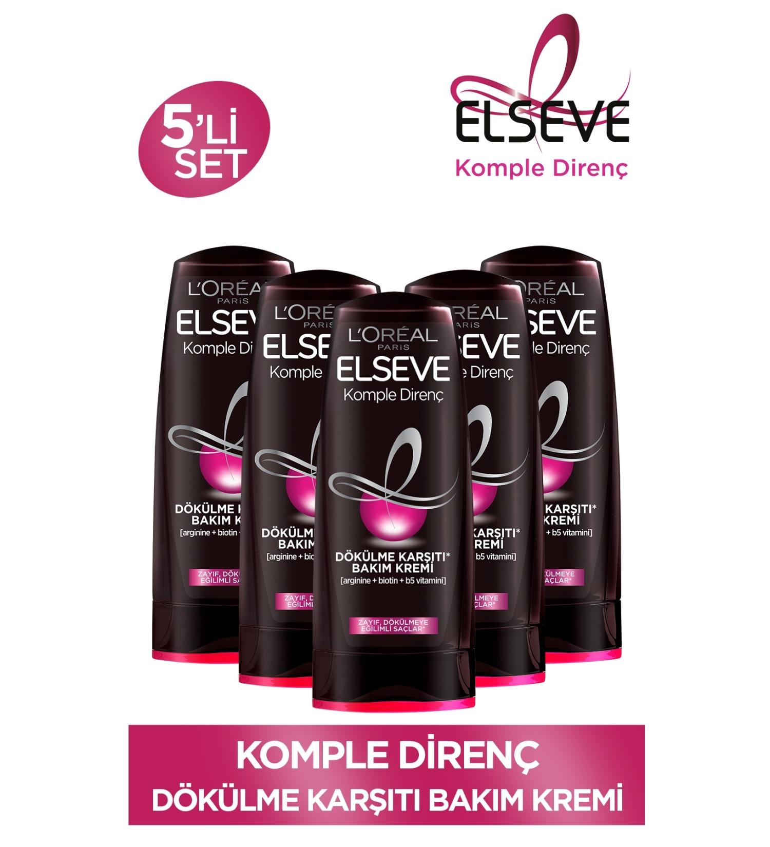 Elseve 5-Piece Complete Resistance Anti-Hair Loss Care Cream 390 Ml Set - Buy Online on GoSupps.com