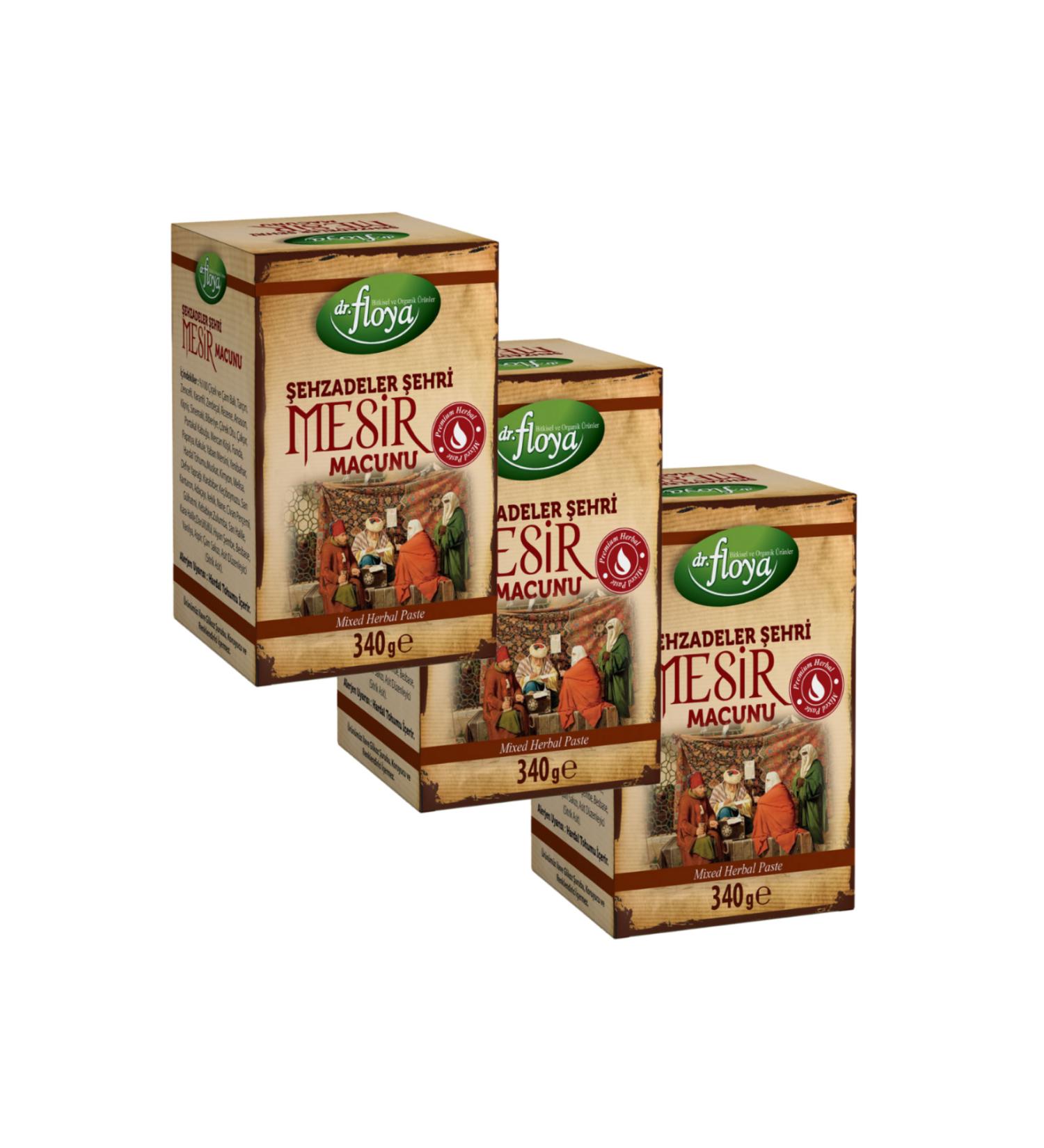 Dr. Floya Mesir Paste 340 gr x3 (Glucose Syrup Preservative and Colorant Free)