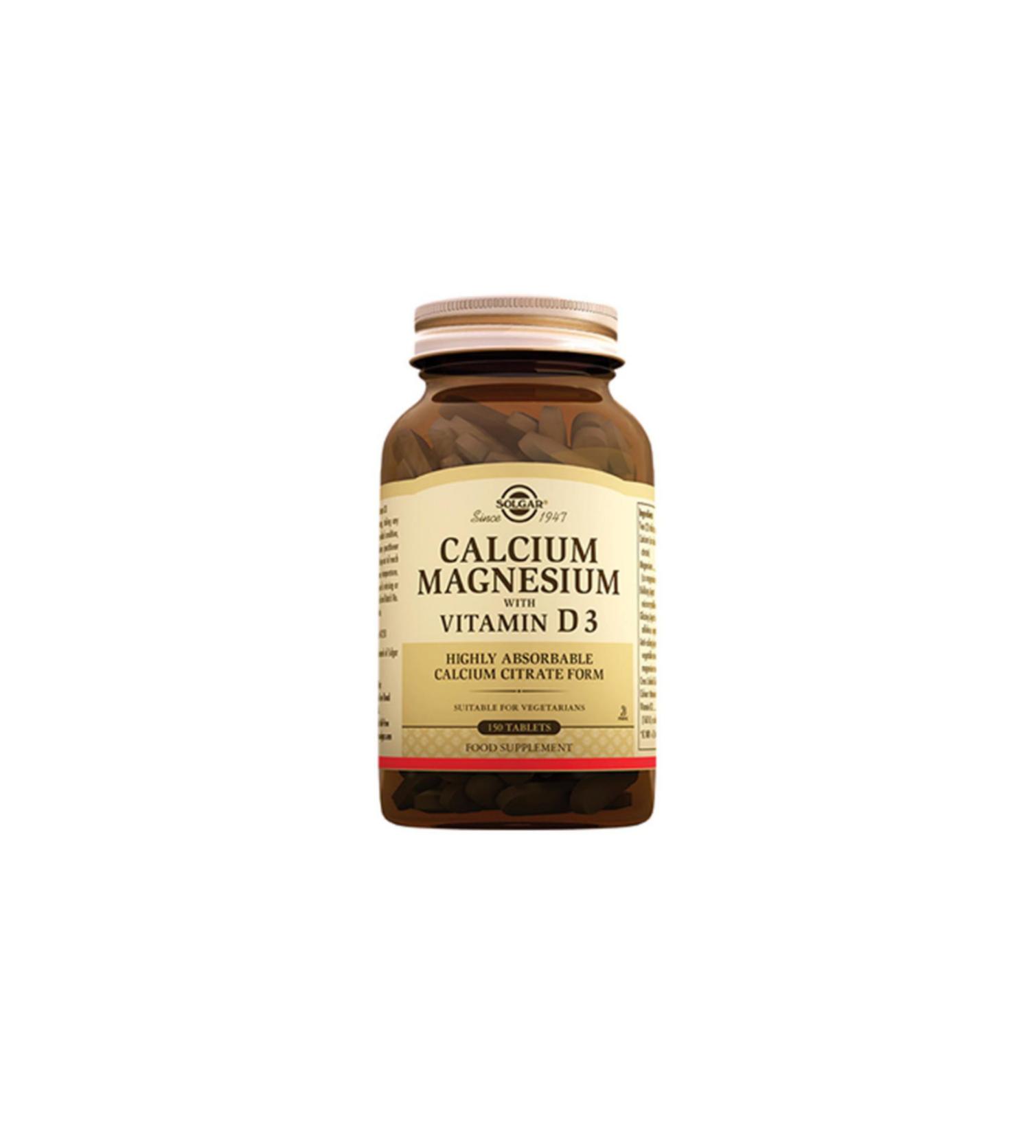 Solgar Calcium Magnesium Vitamin D3 150 Tablets